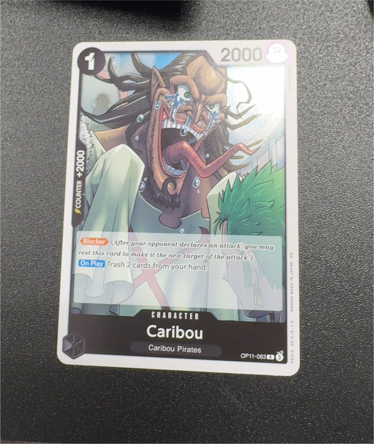 One Piece Fist of Divine Speed Caribou OP11-083 — front