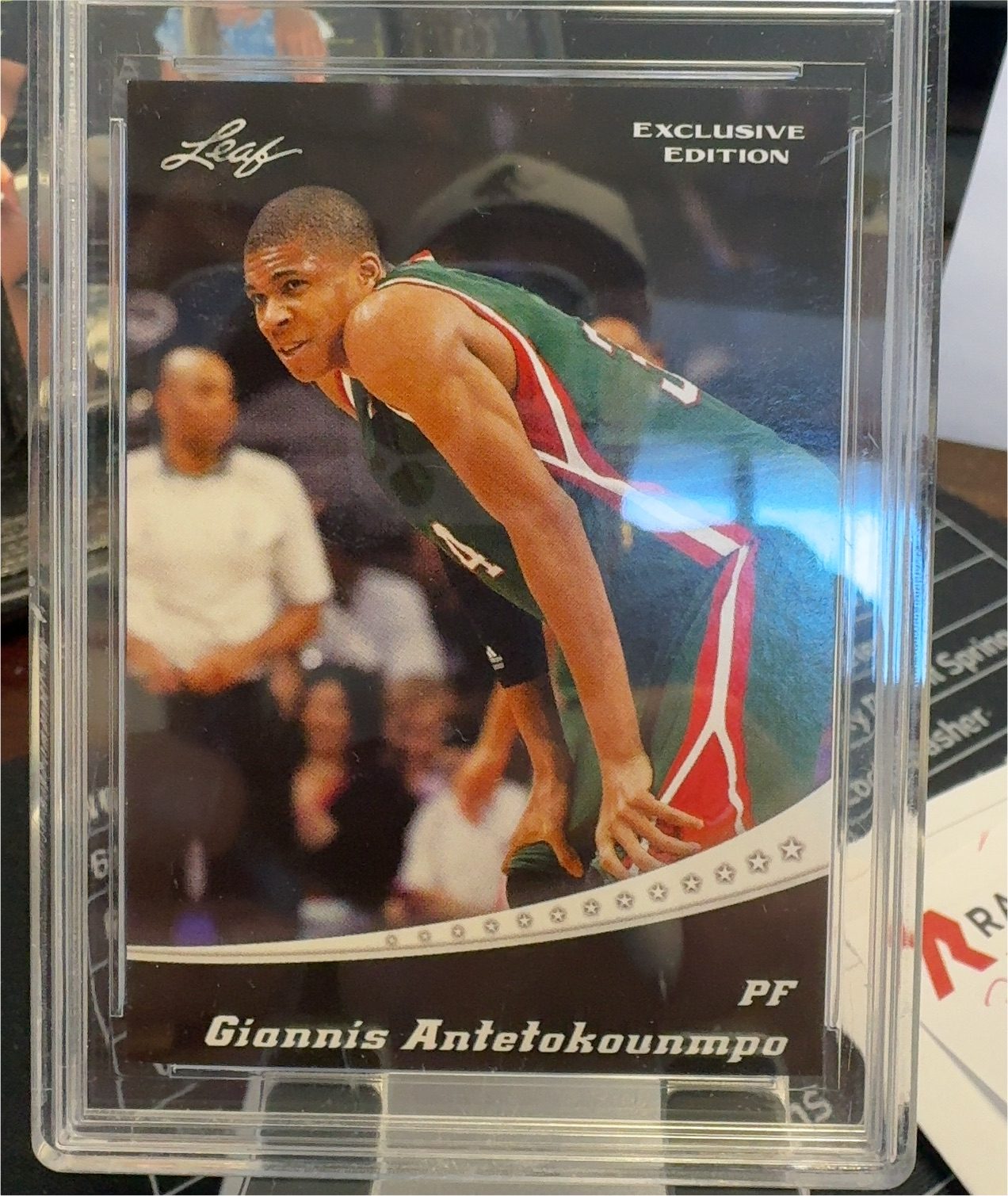 2020 Leaf Exclusive Edition #EX-05 Giannis Antetokounmpo — front