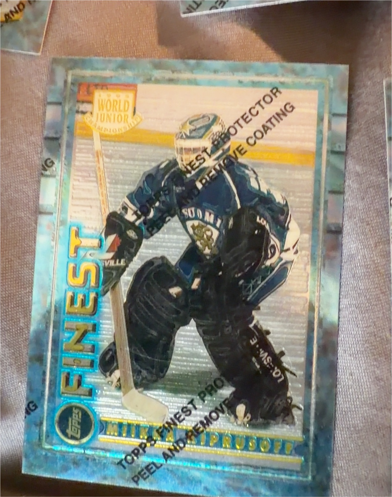 1994 Finest #125 Miikka Kiprusoff — front