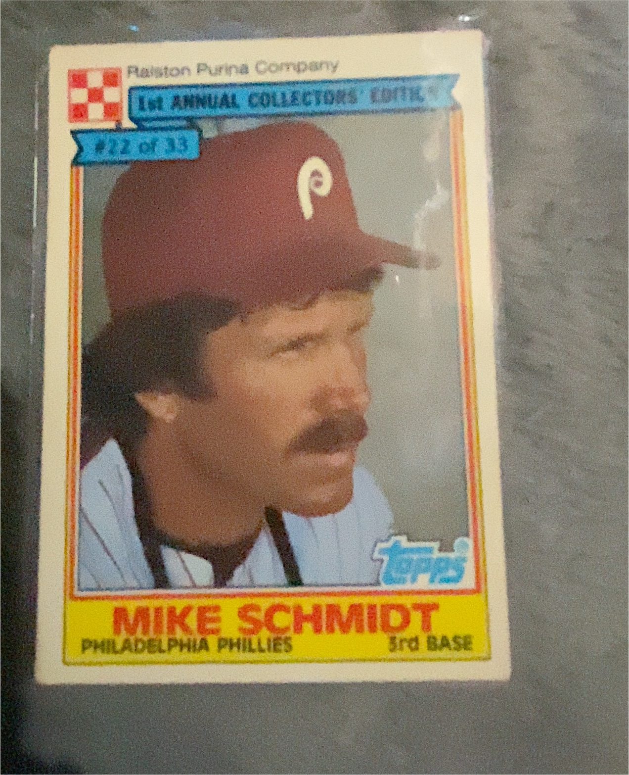 1984 Ralston Purina #22 Mike Schmidt — front