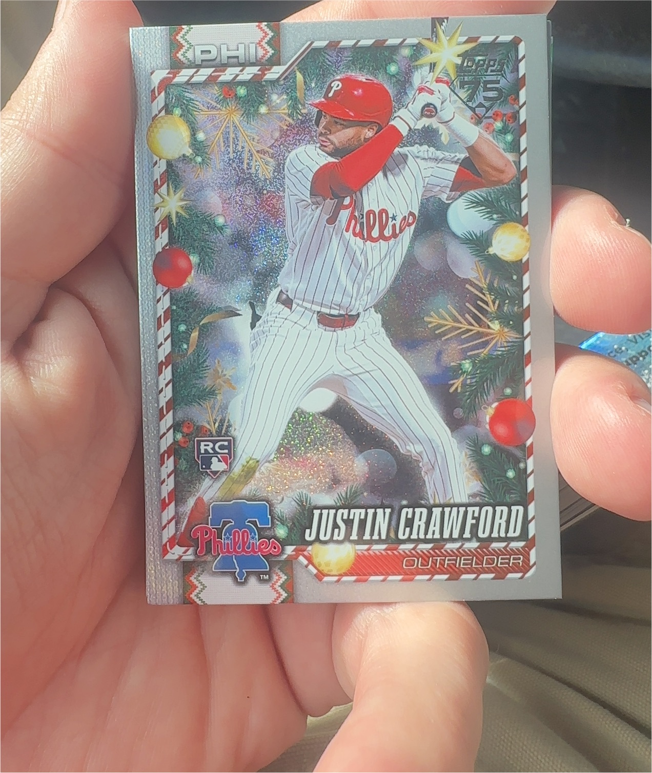 2026 Topps Holiday #H137 Justin Crawford — front