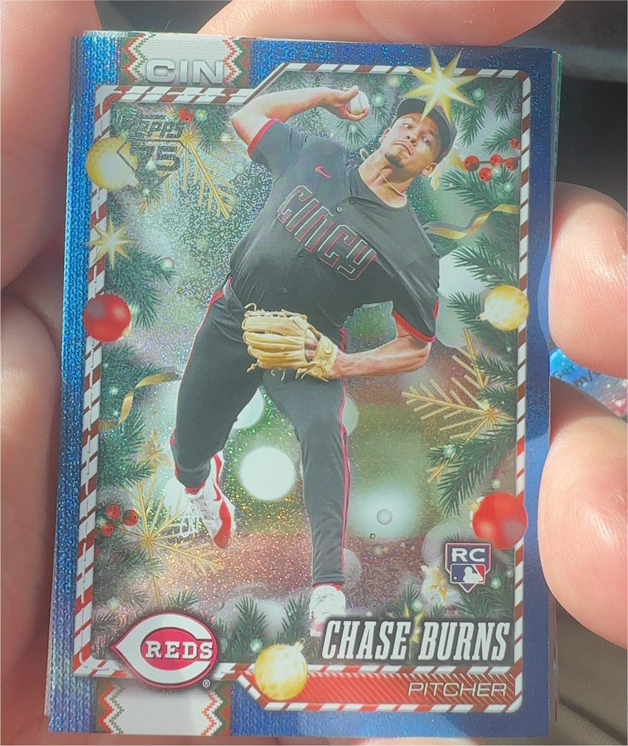 2026 Topps Holiday #H65 Chase Burns — front