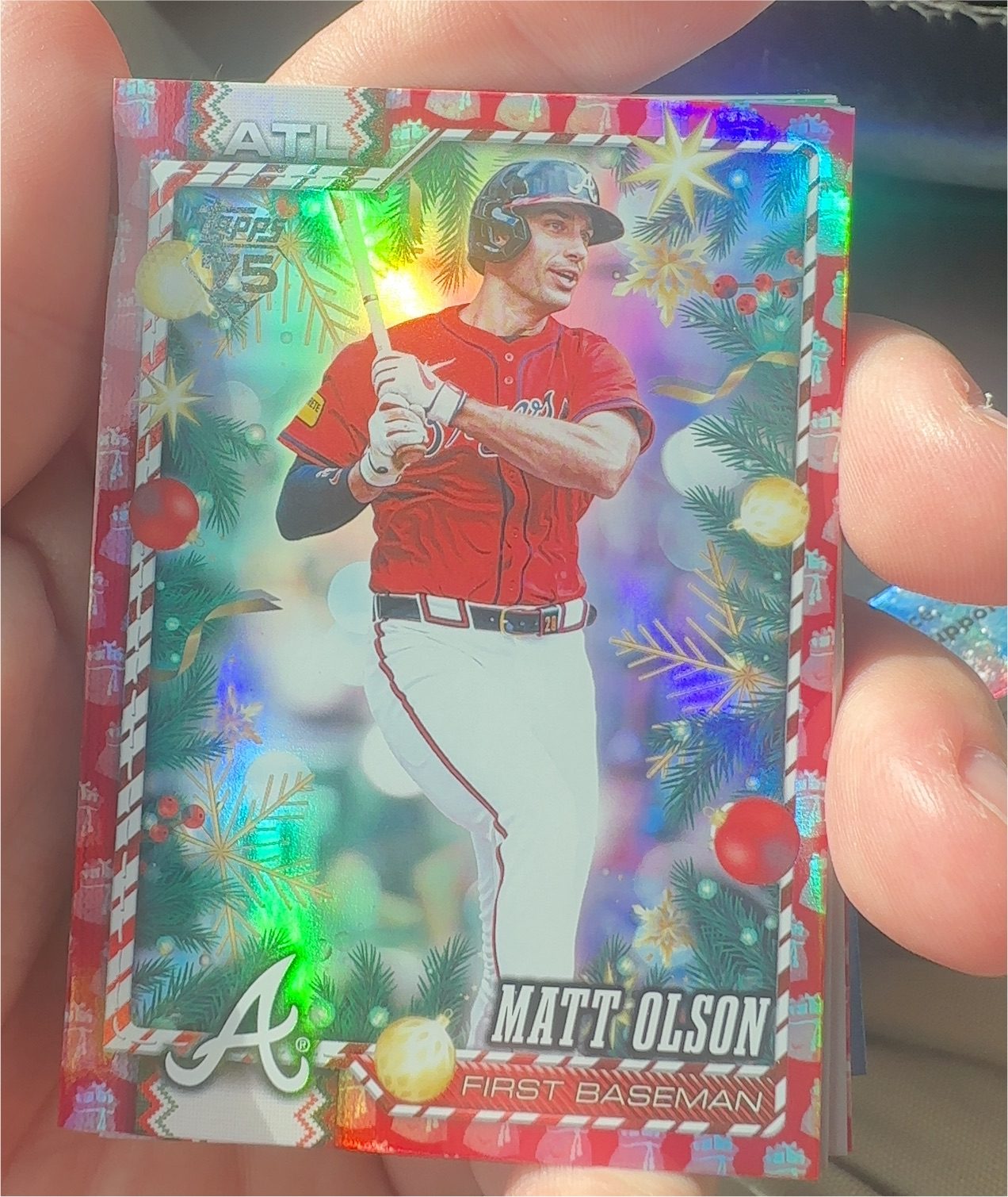 2026 Topps Holiday #H140 Matt Olson — front