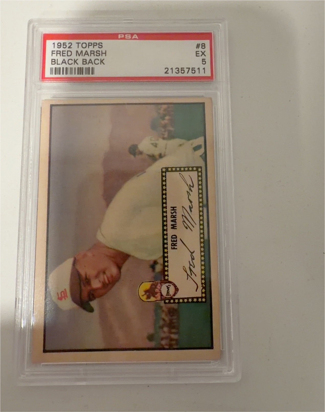 1952 Topps #8 Fred Marsh — front