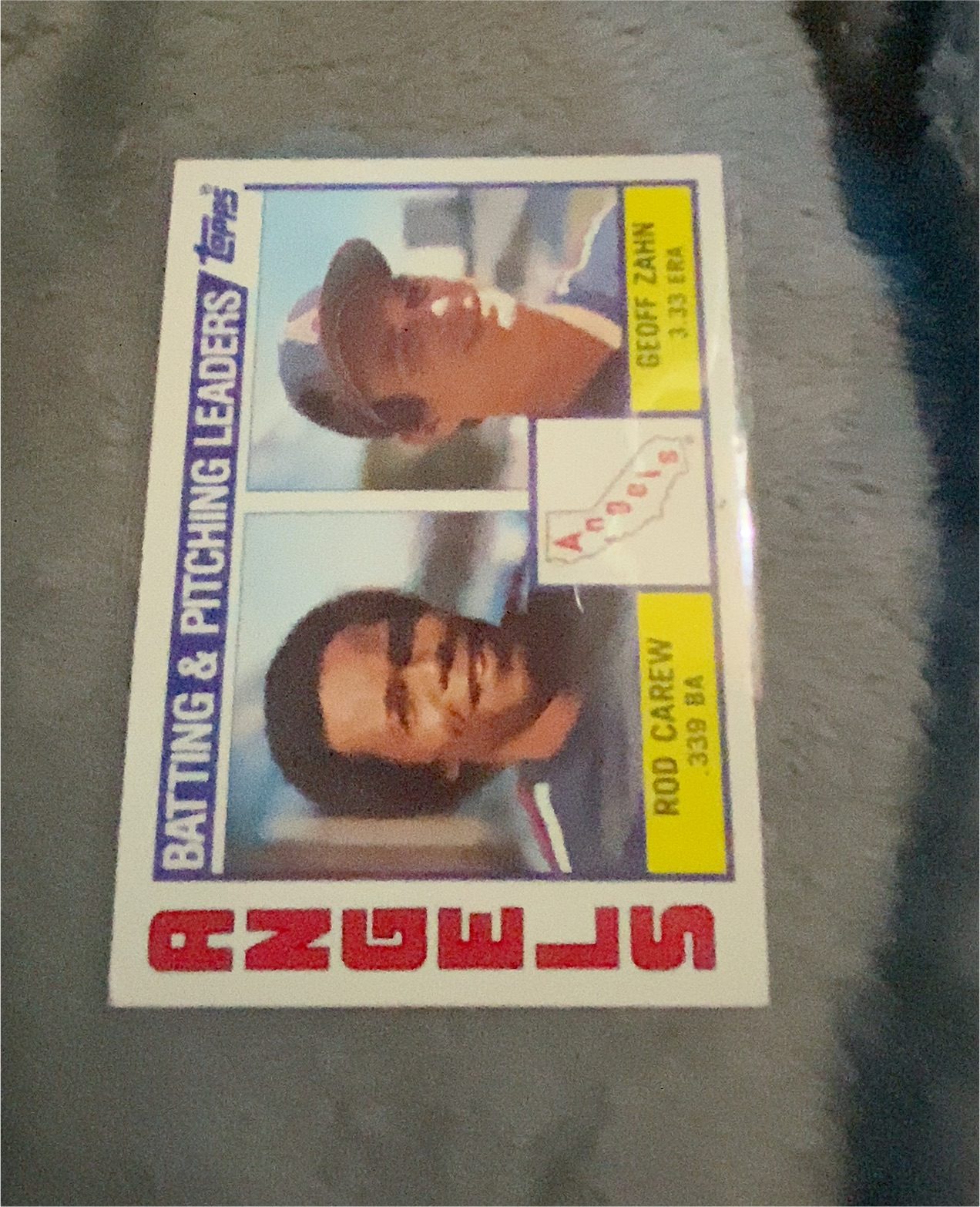 1984 Topps Tiffany #276 Angels Leaders Checklist: Rod Carew / Geoff Zahn — front