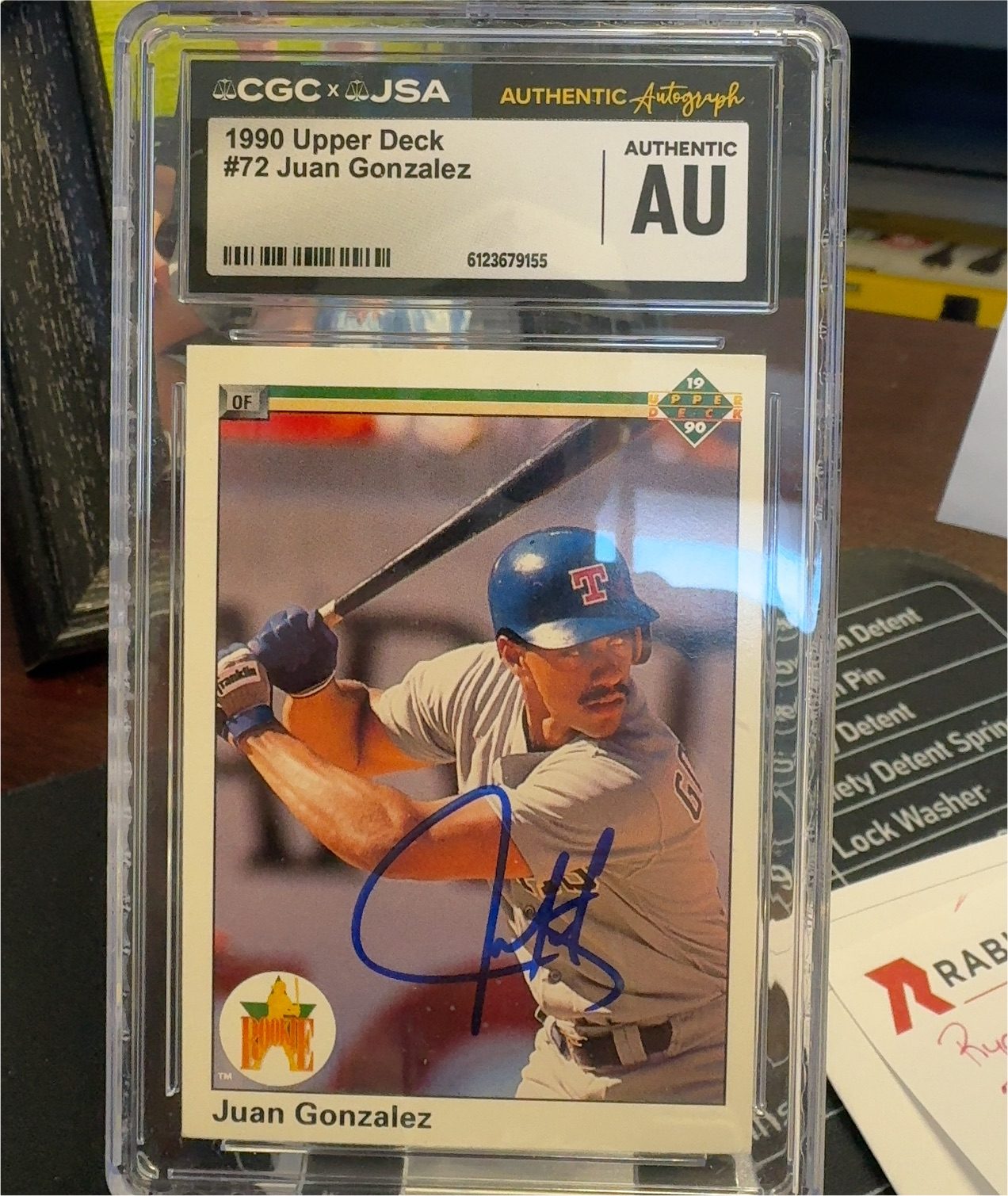 1990 Upper Deck #72 Juan Gonzalez — front