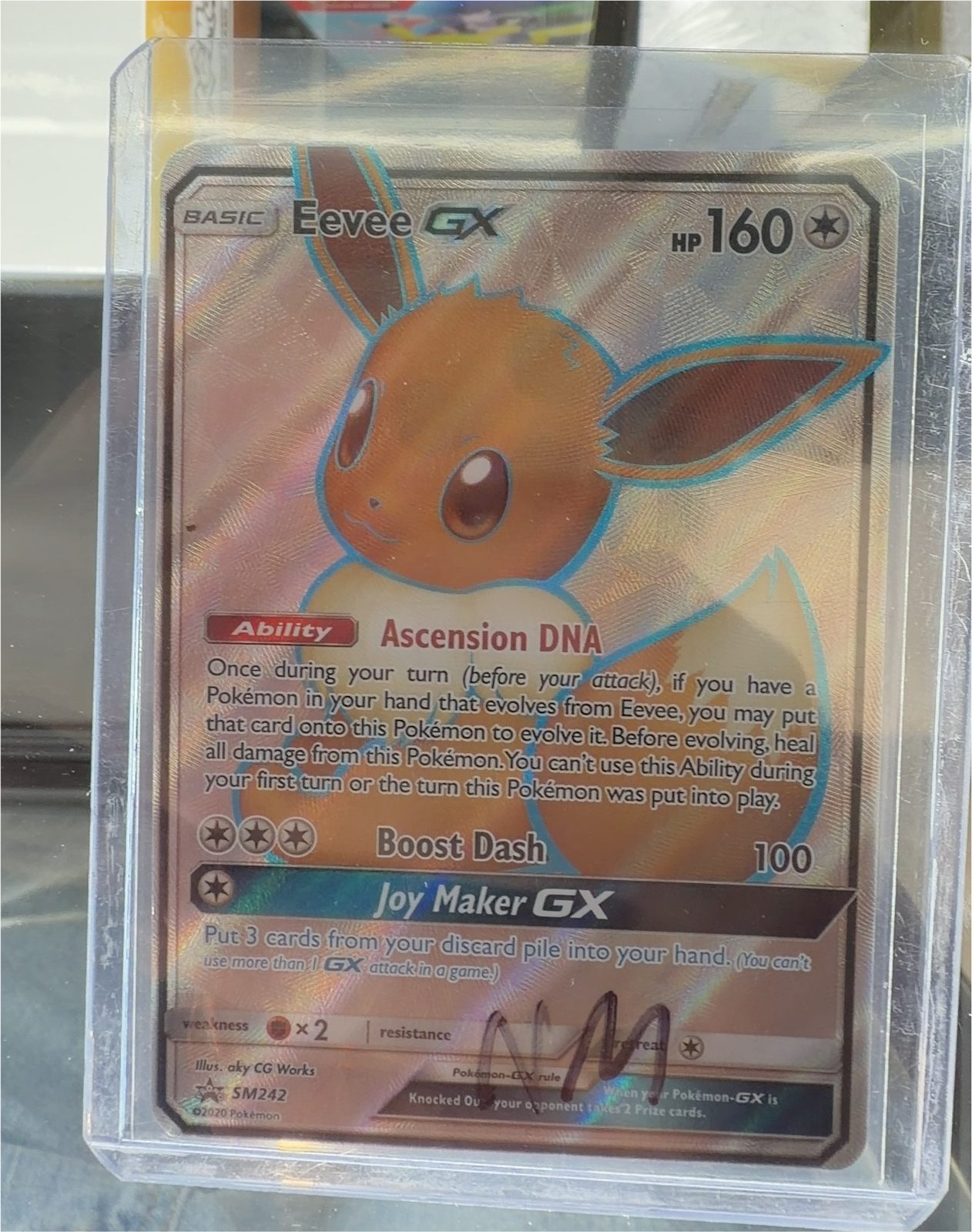 Pokemon Promo #SM242 Eevee GX — front