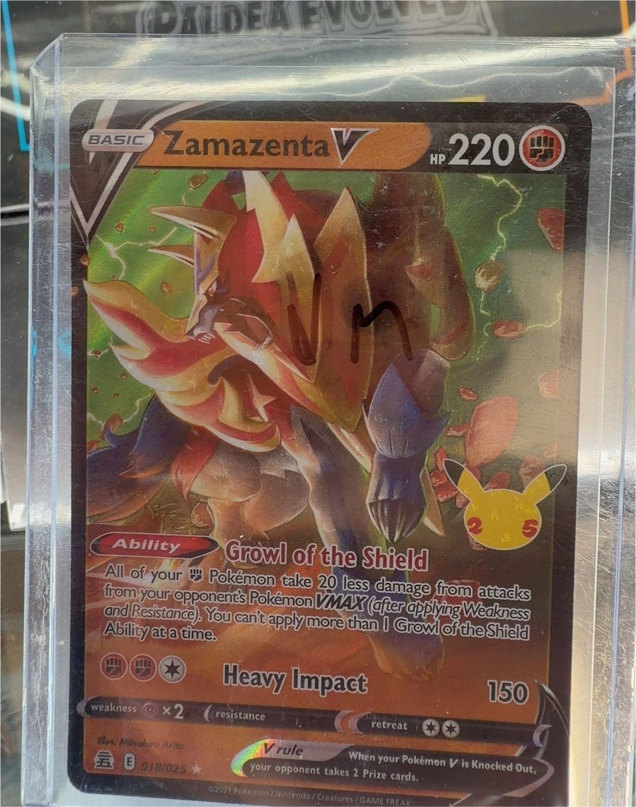 Pokemon Celebrations #18 Zamazenta V — front