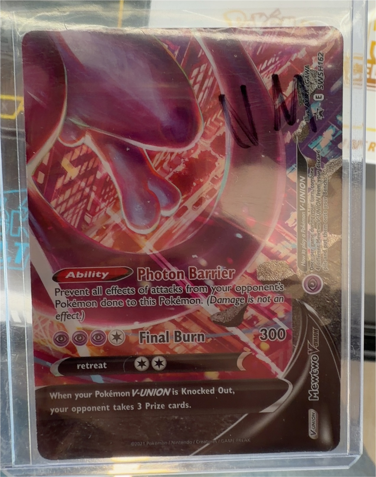 Pokemon Promo #SWSH162 Mewtwo V-Union — front