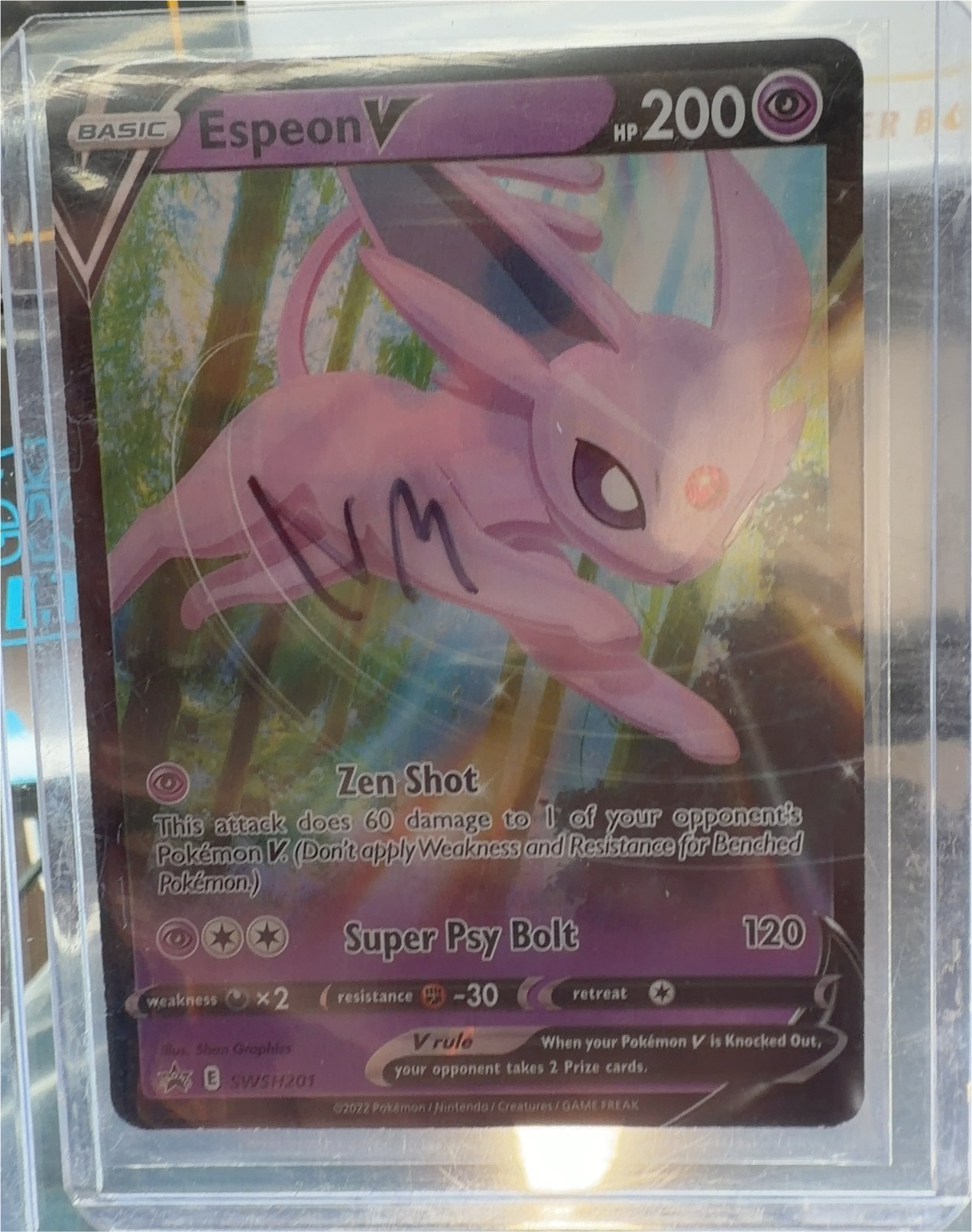 Pokemon Promo #SWSH201 Espeon V — front
