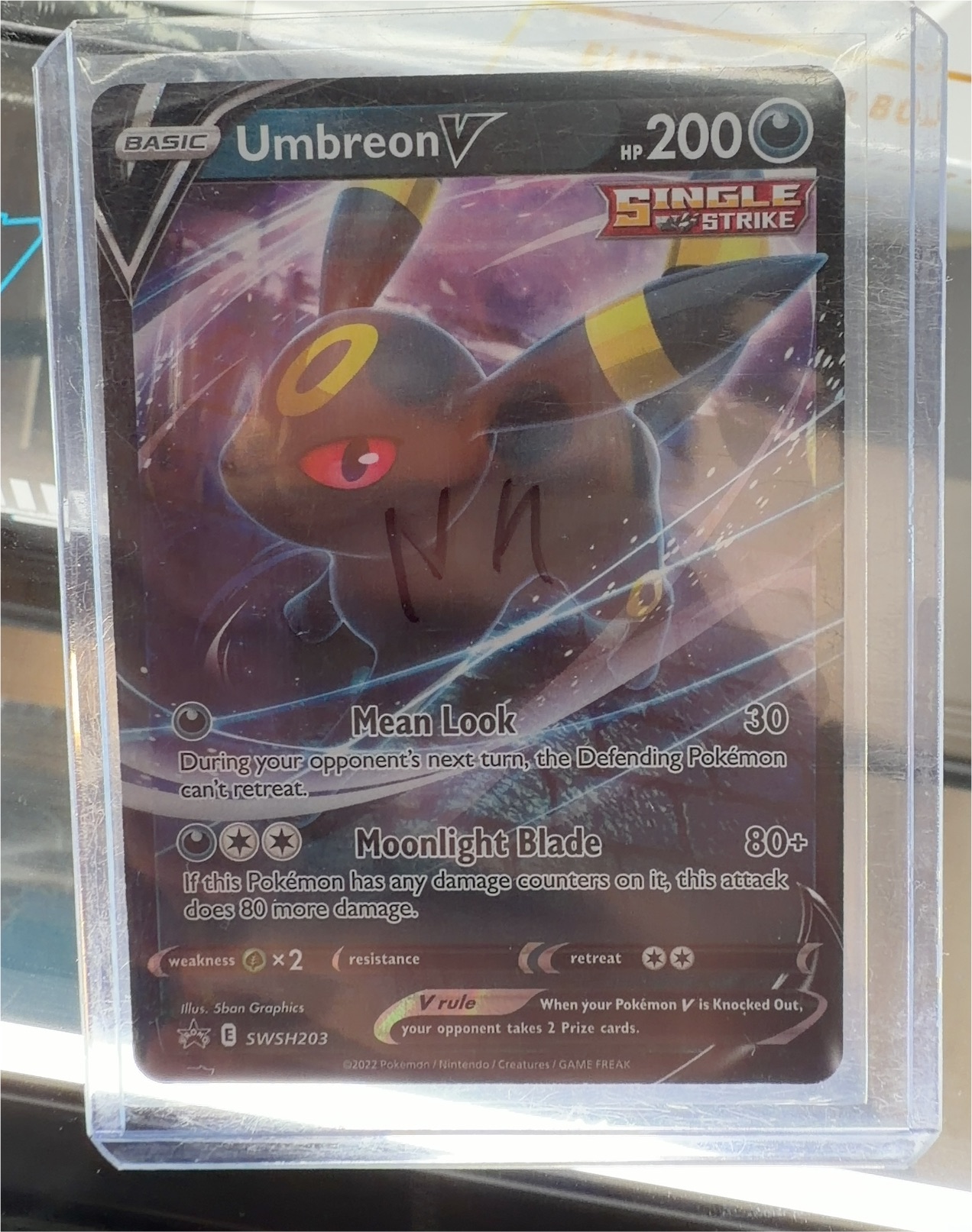 Pokemon Evolving Skies #188 Umbreon V — front