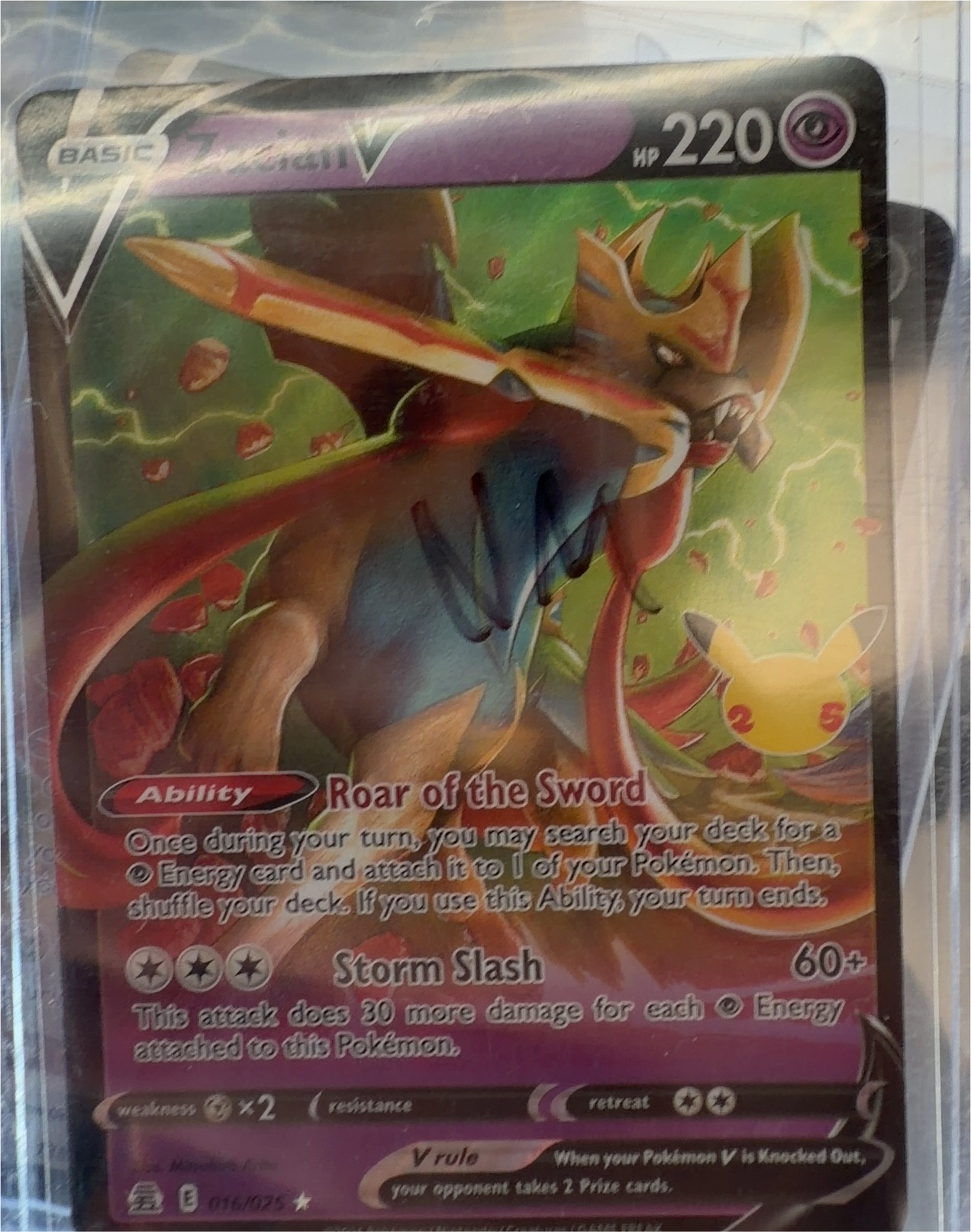 Pokemon Celebrations #16 Zacian V — front
