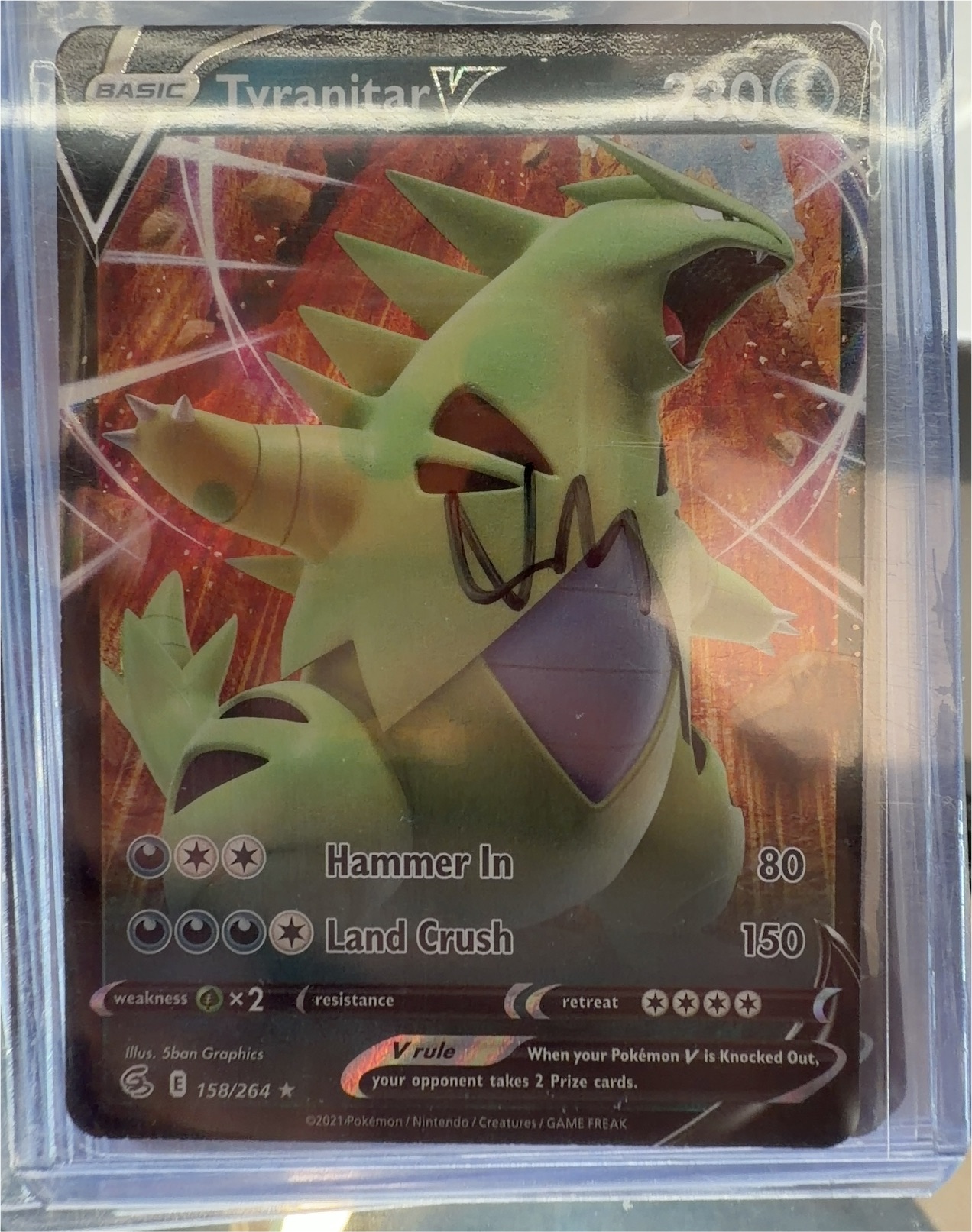 Pokemon Fusion Strike #158 Tyranitar V — front