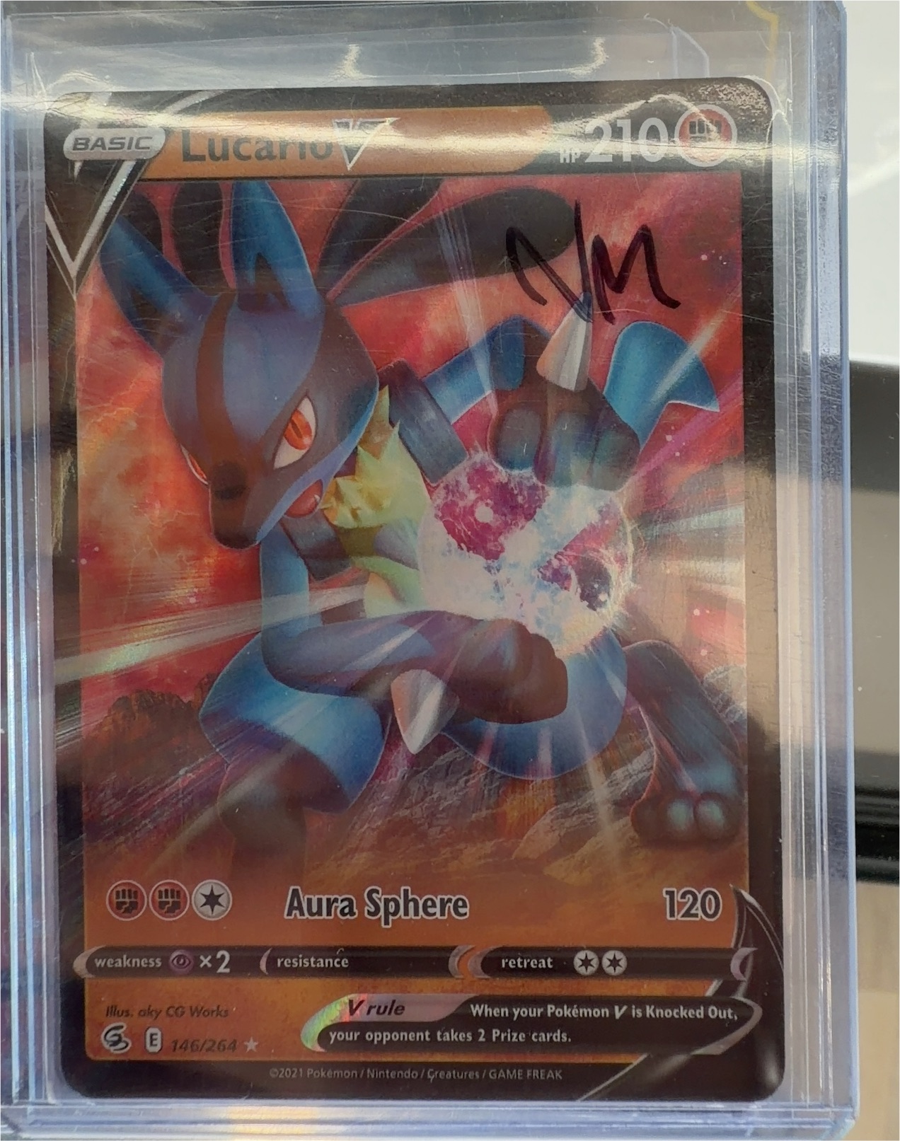 Pokemon Fusion Strike #146 Lucario V — front