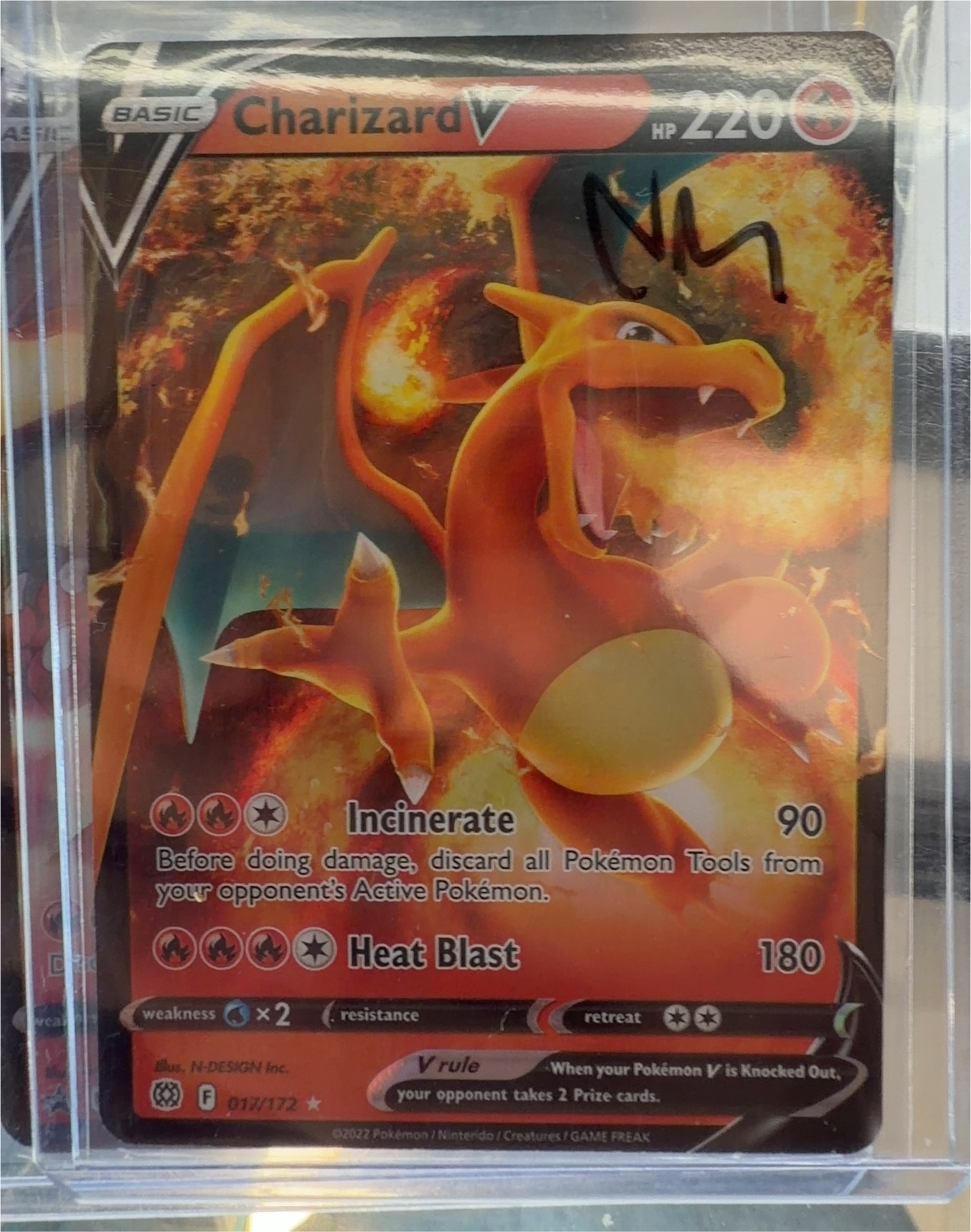 Pokemon Brilliant Stars #17 Charizard V — front