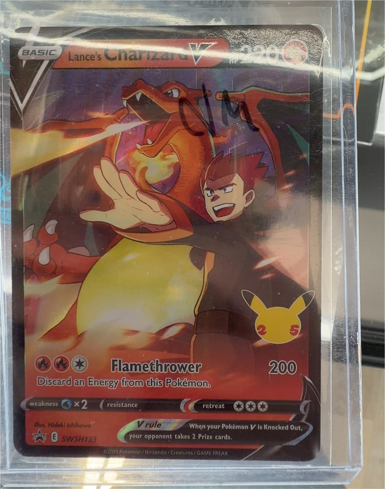 Pokemon Celebrations #SWSH133 Lance's Charizard V — front