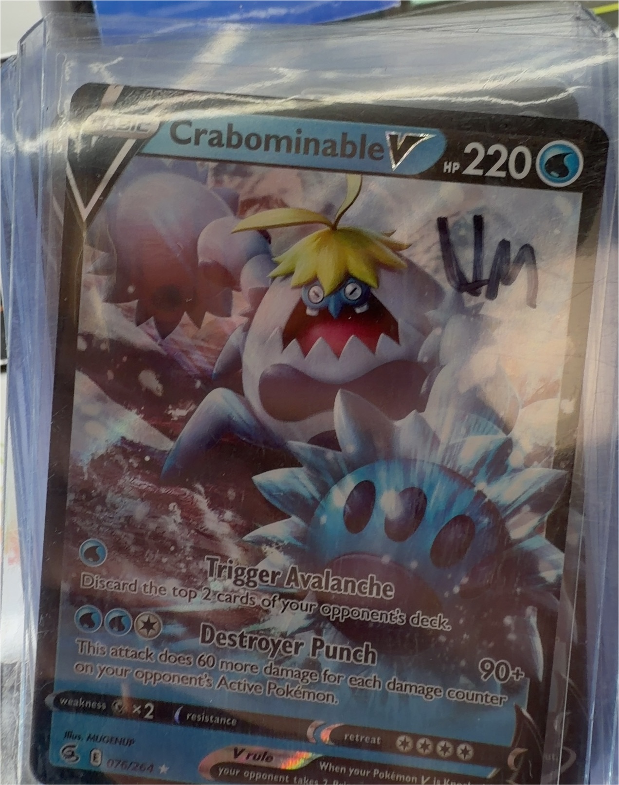 Pokemon Fusion Strike #76 Crabominable V — front