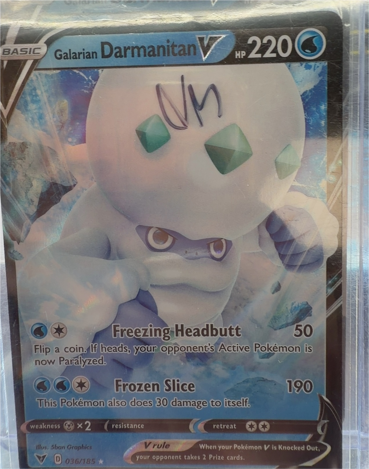 Pokemon Vivid Voltage #36 Galarian Darmanitan V — front