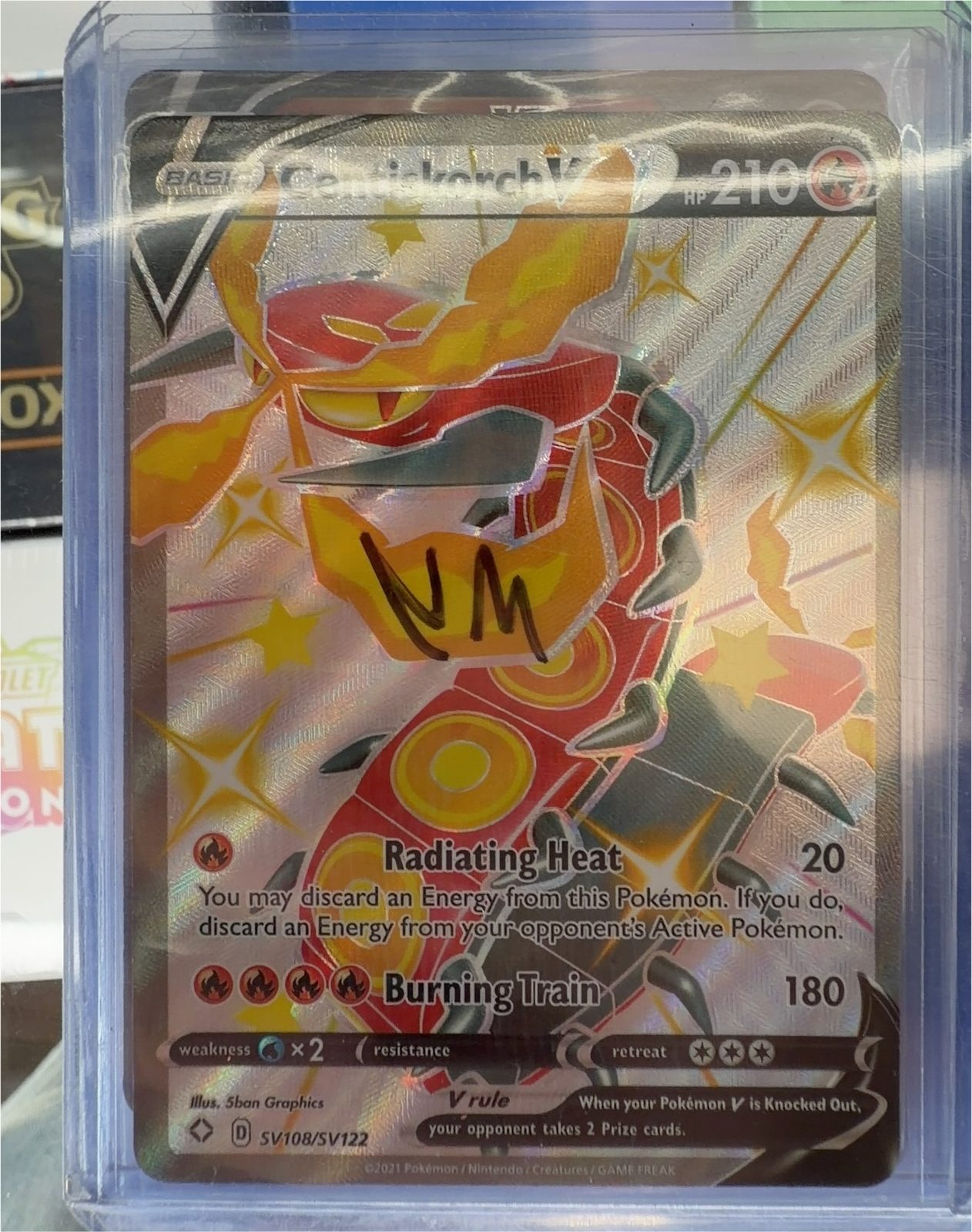 Pokemon Shining Fates #SV108 Centiskorch V — front