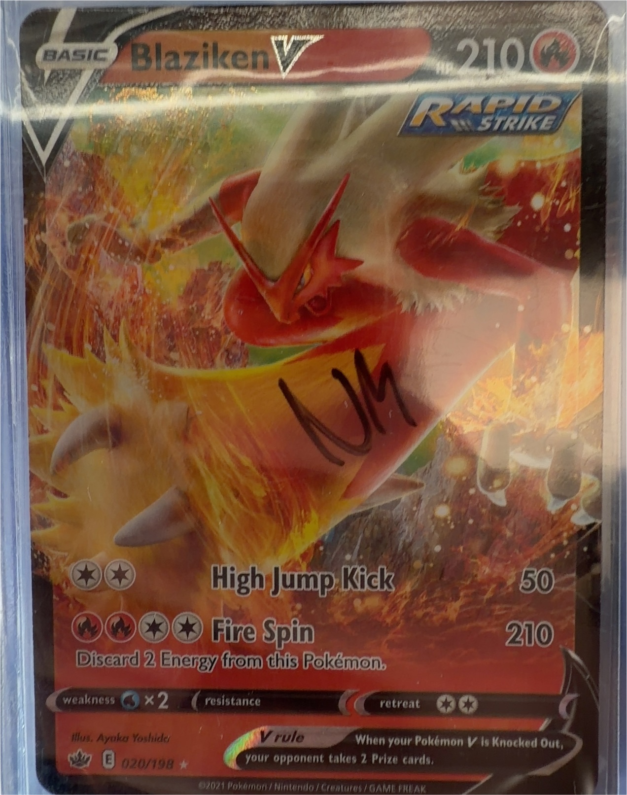 Pokemon Chilling Reign #20 Blaziken V — front