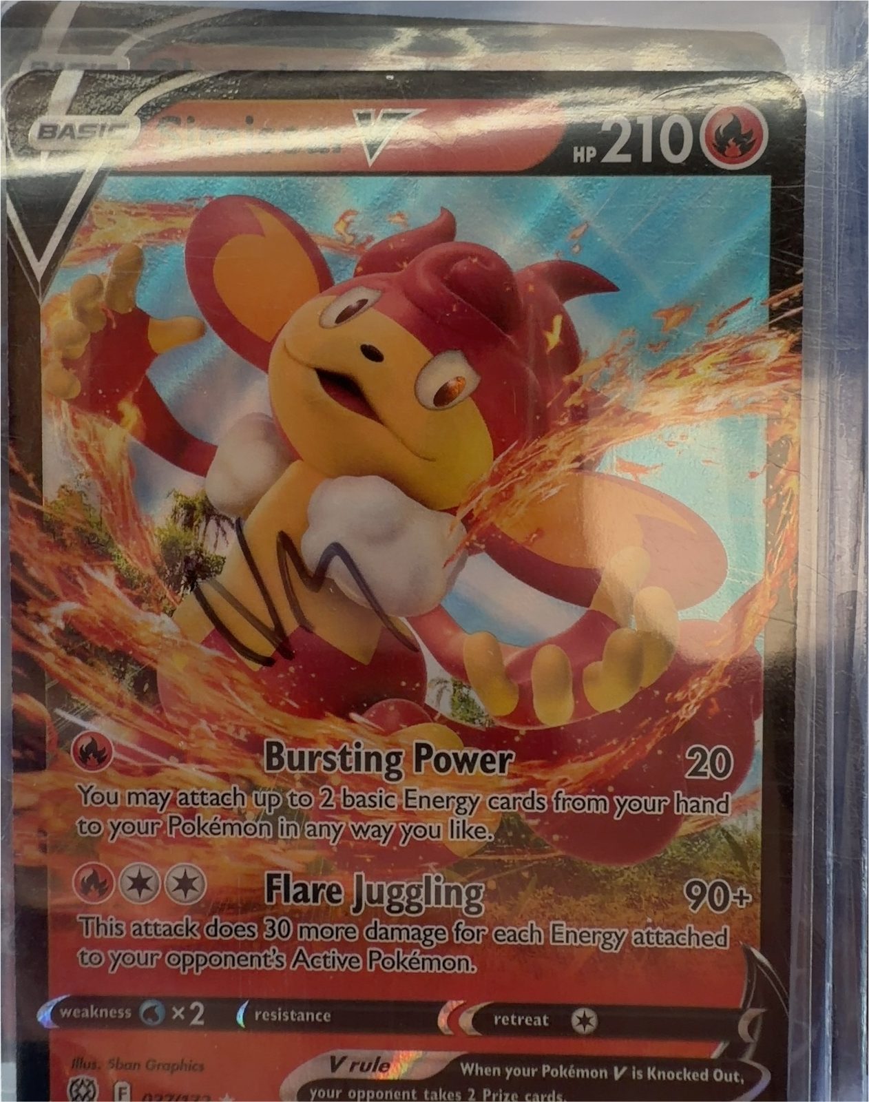 Pokemon Brilliant Stars #27 Simisear V — front