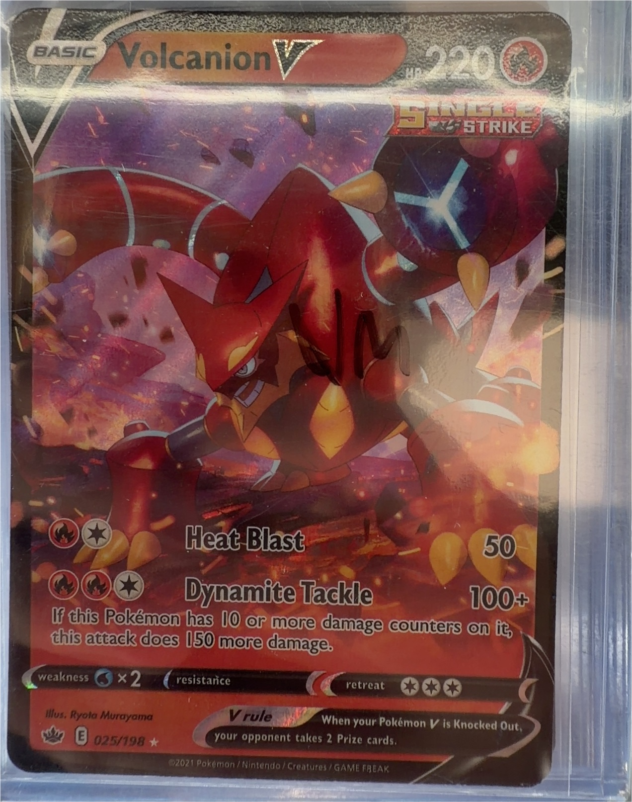 Pokemon Chilling Reign #25 Volcanion V — front