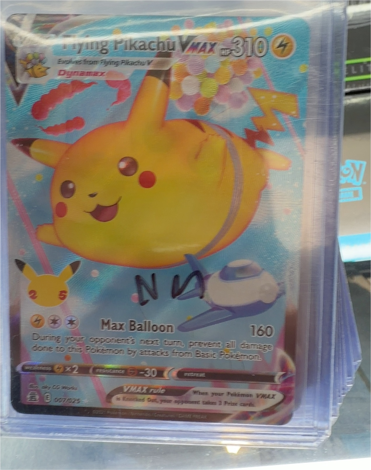 Pokemon Celebrations #7 Flying Pikachu VMAX — front