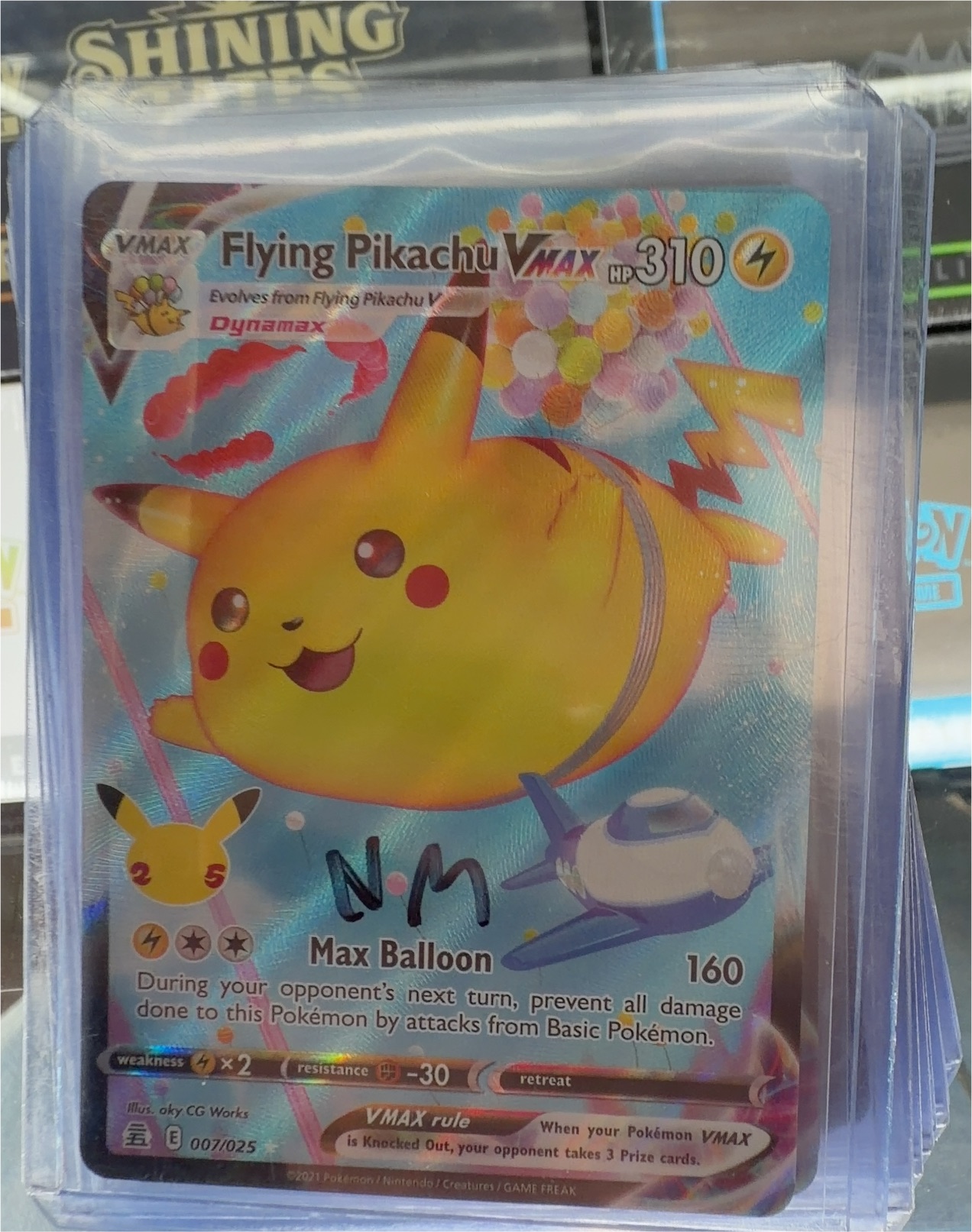 Pokemon Celebrations #7 Flying Pikachu VMAX — front