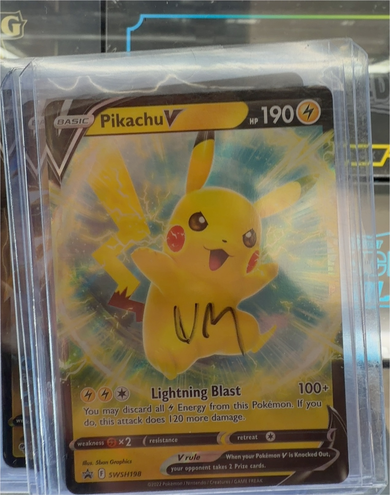 Pokemon Promo #SWSH198 Pikachu V — front