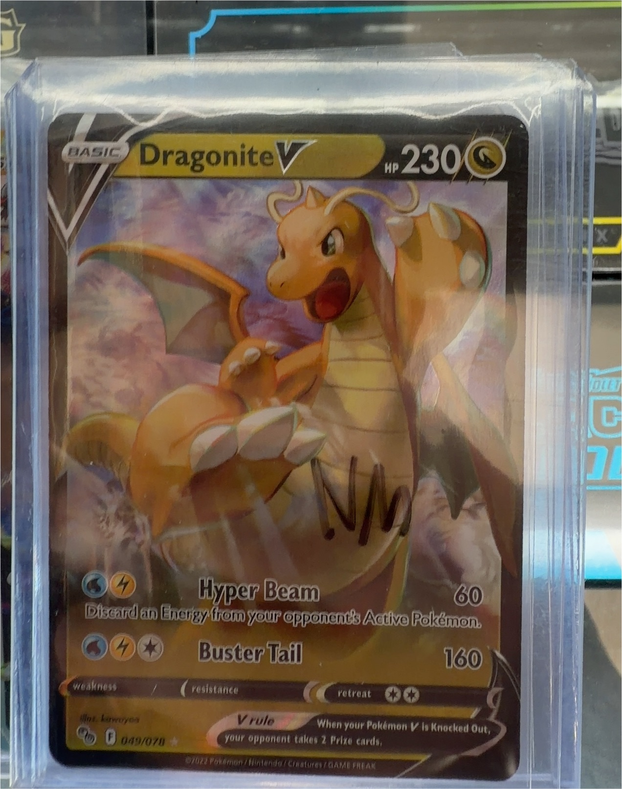 Pokemon Go #49 Dragonite V — front