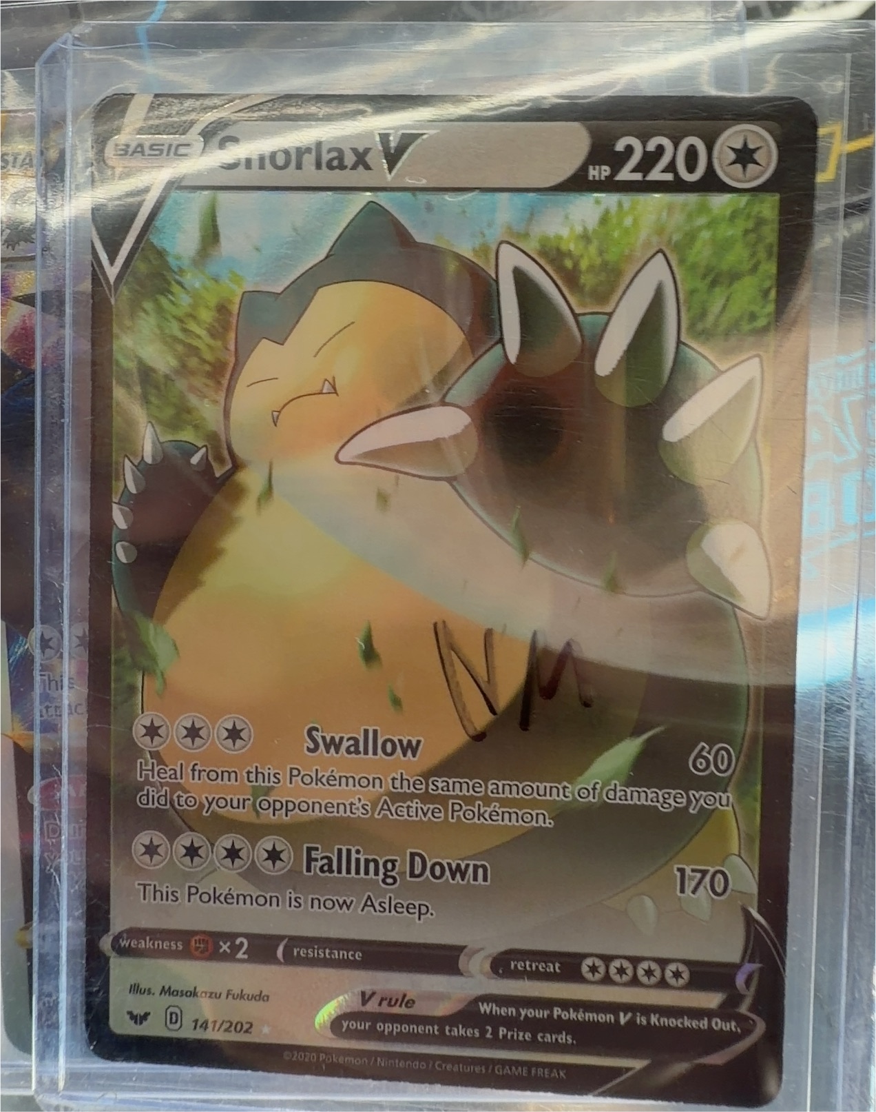 Pokemon Sword & Shield #141 Snorlax V — front