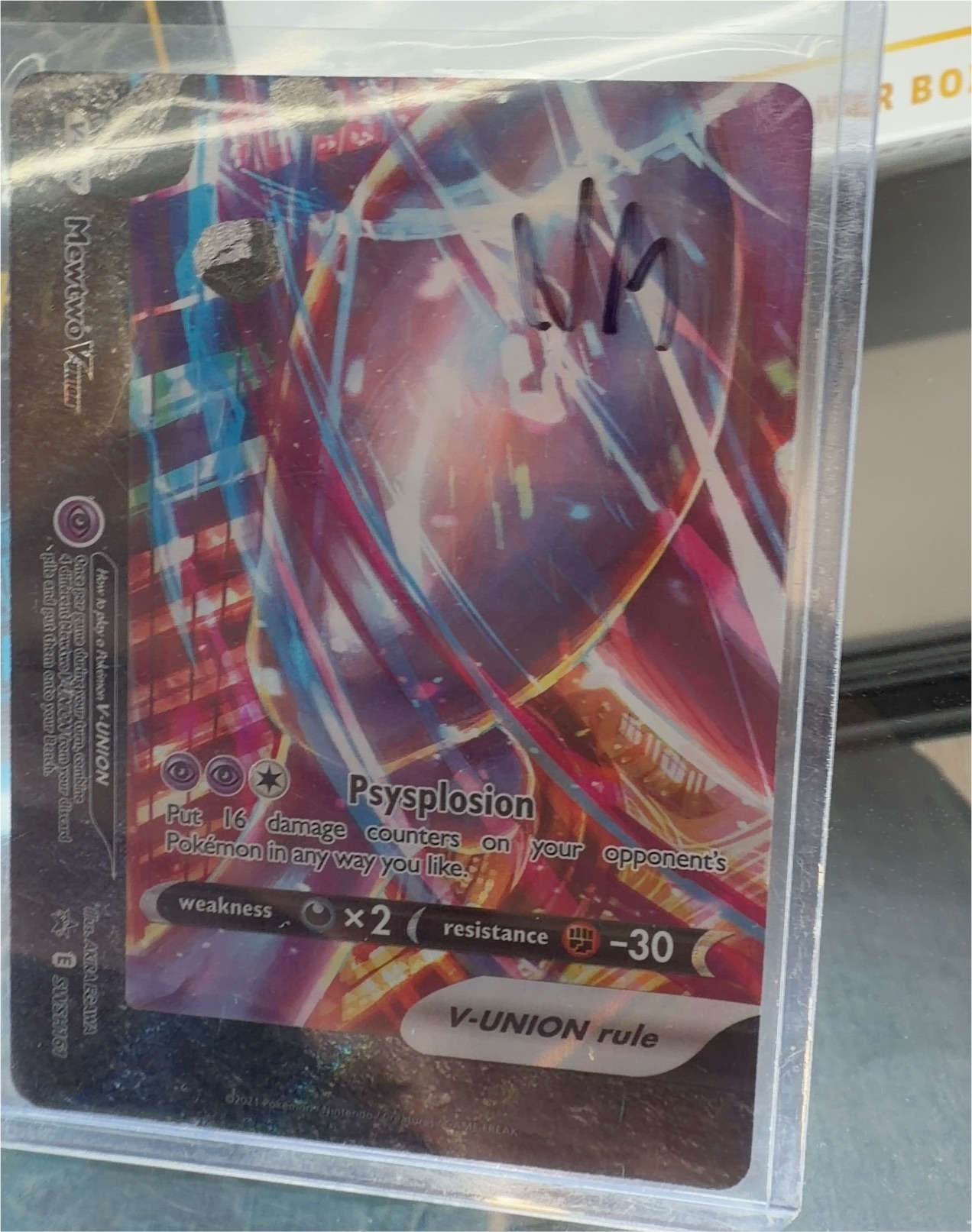 Pokemon Promo #SWSH161 Mewtwo V-Union — front