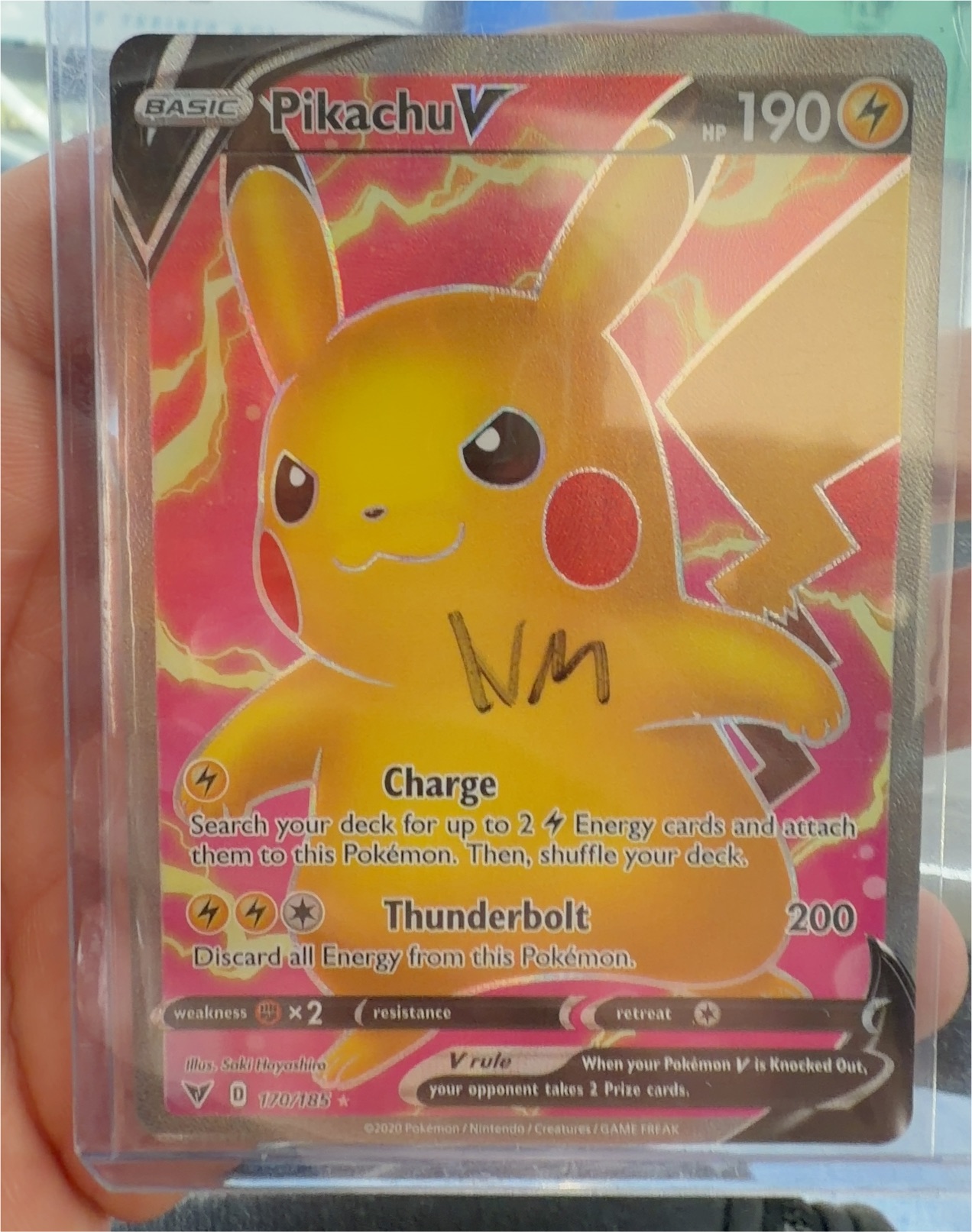 Pokemon Vivid Voltage #170 Pikachu V — front