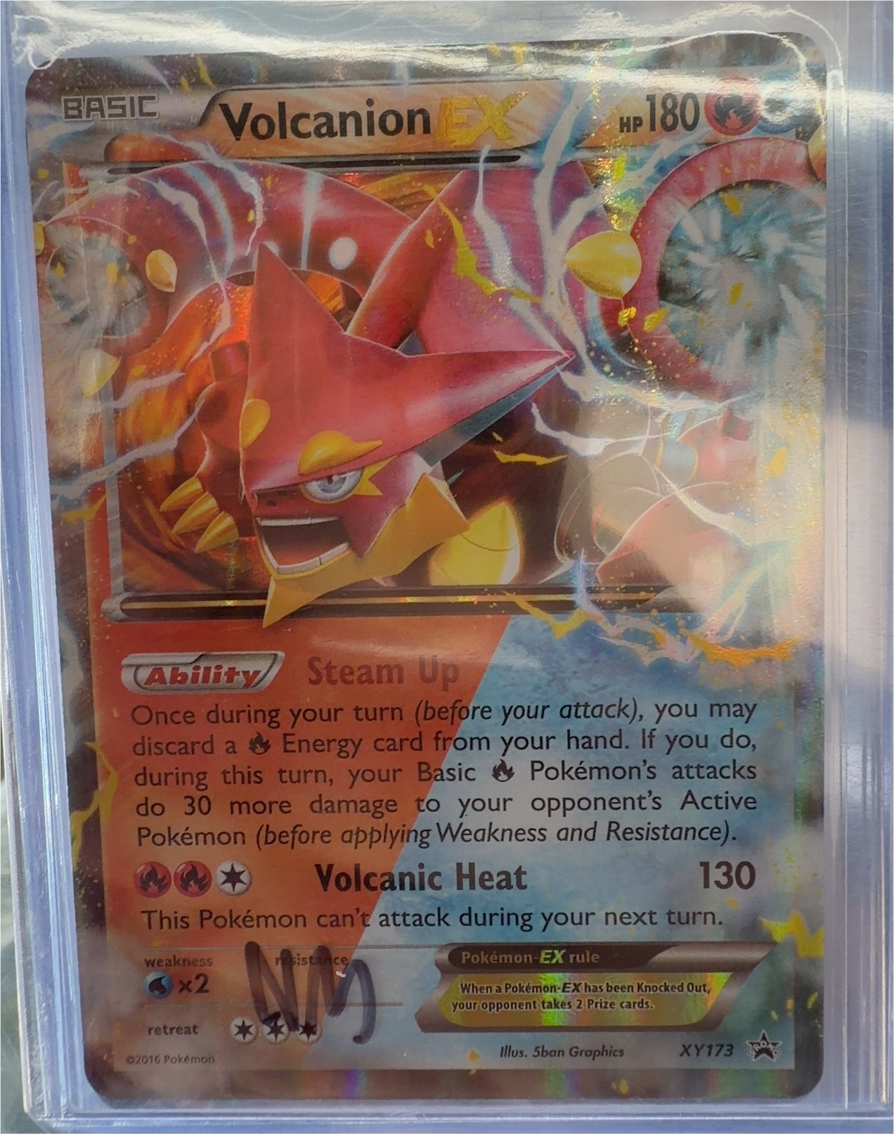 Pokemon Promo #XY173 Volcanion EX — front