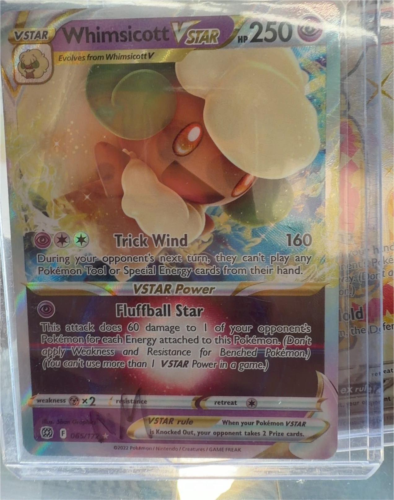 Pokemon Brilliant Stars #65 Whimsicott VSTAR — front