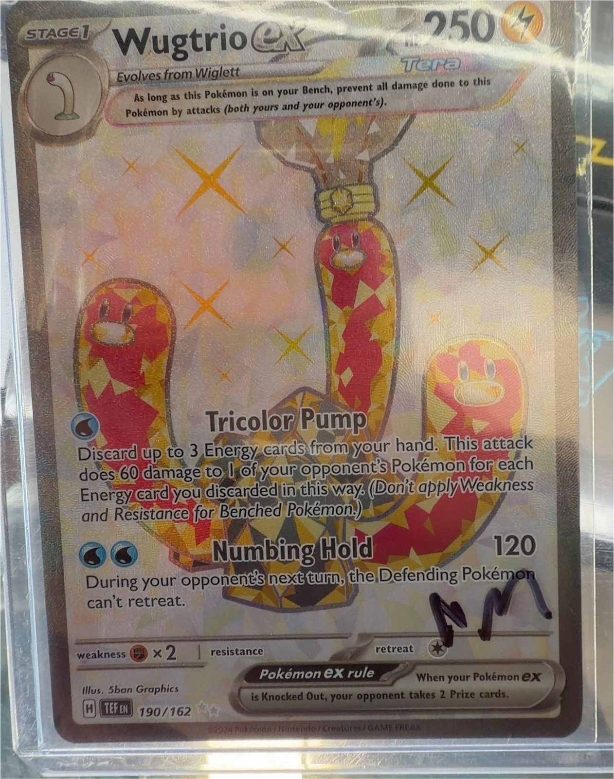 Pokemon Temporal Forces #190 Wugtrio ex — front