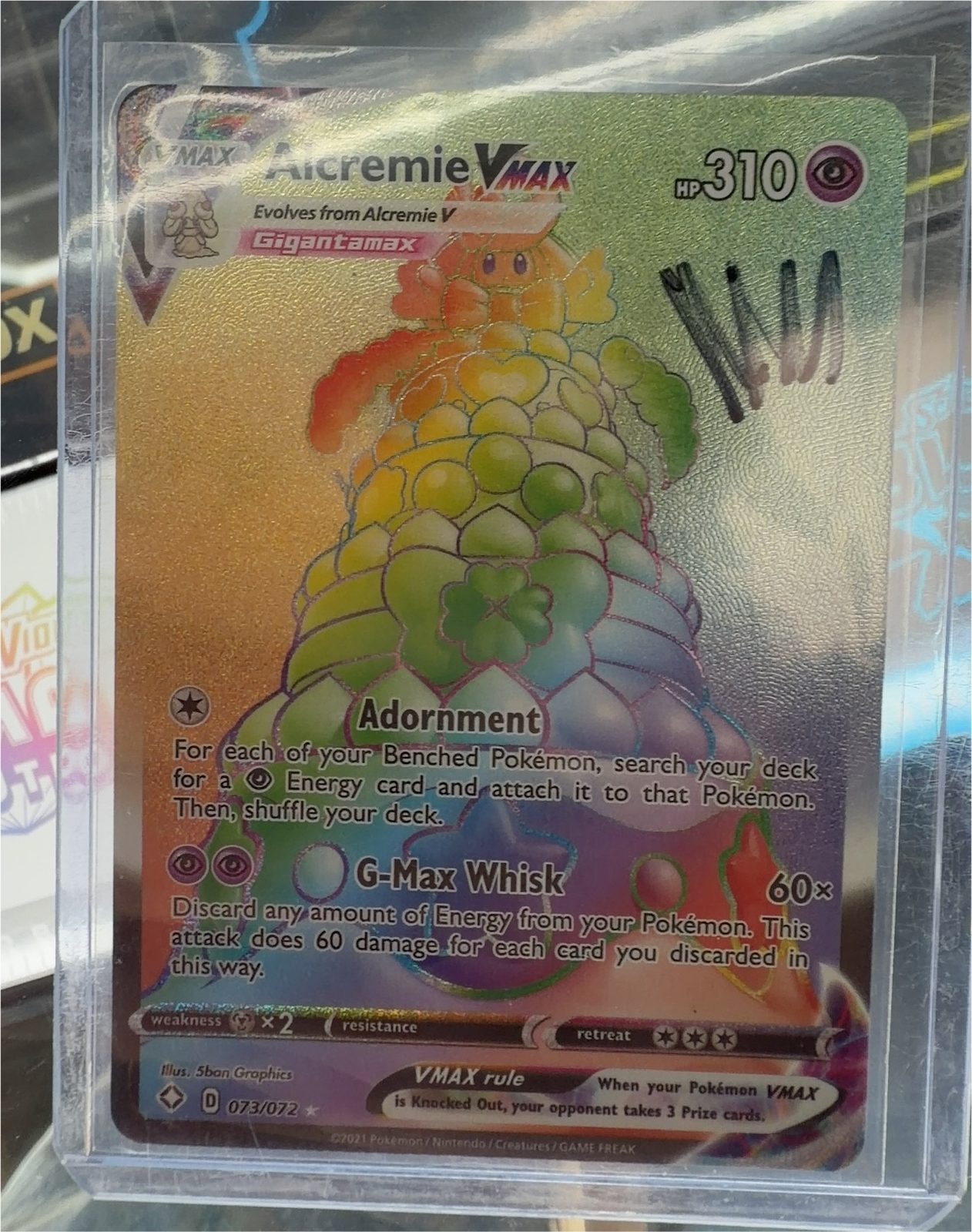 Pokemon Shining Fates #73 Alcremie VMAX — front