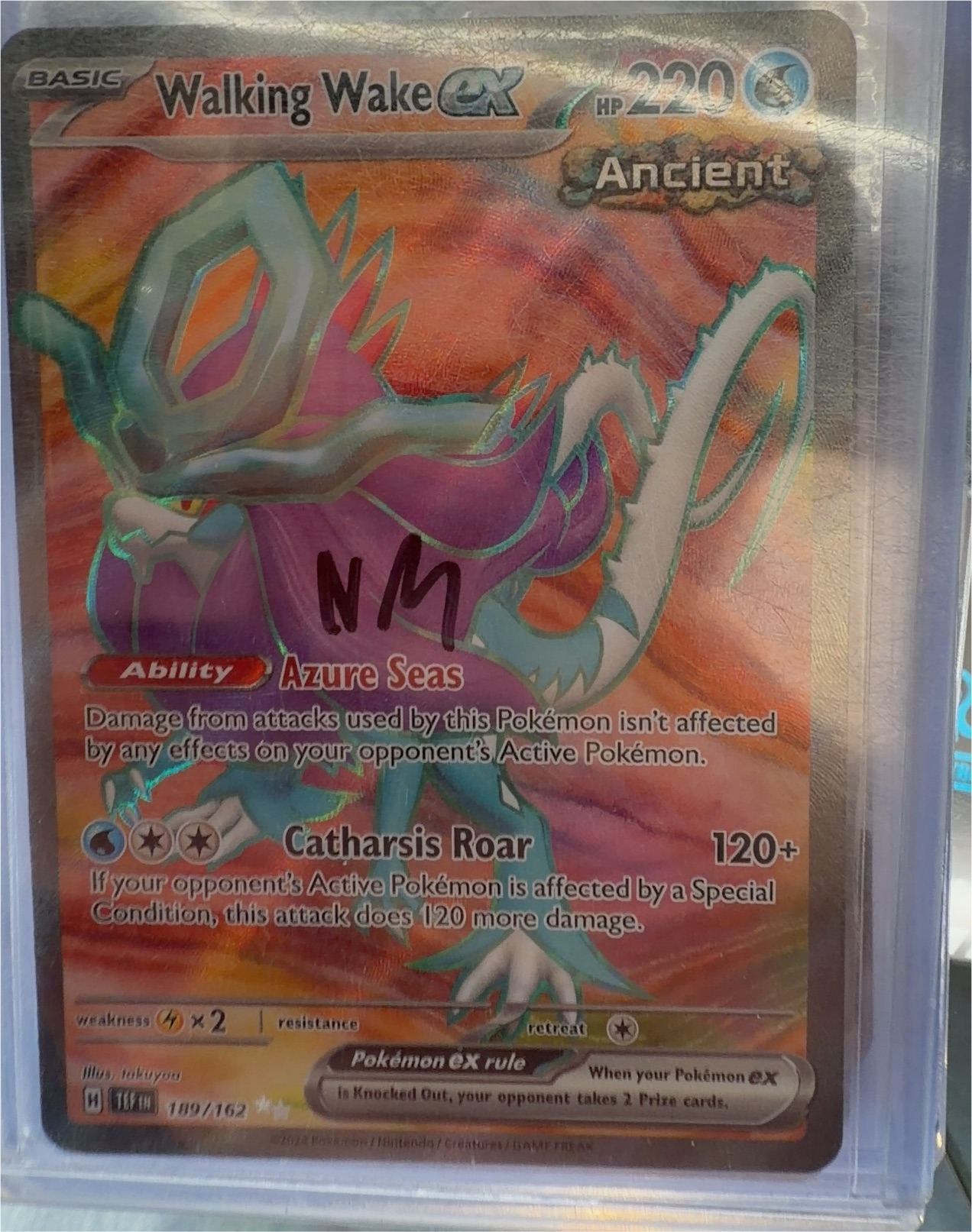 Pokemon Temporal Forces #189 Walking Wake ex — front