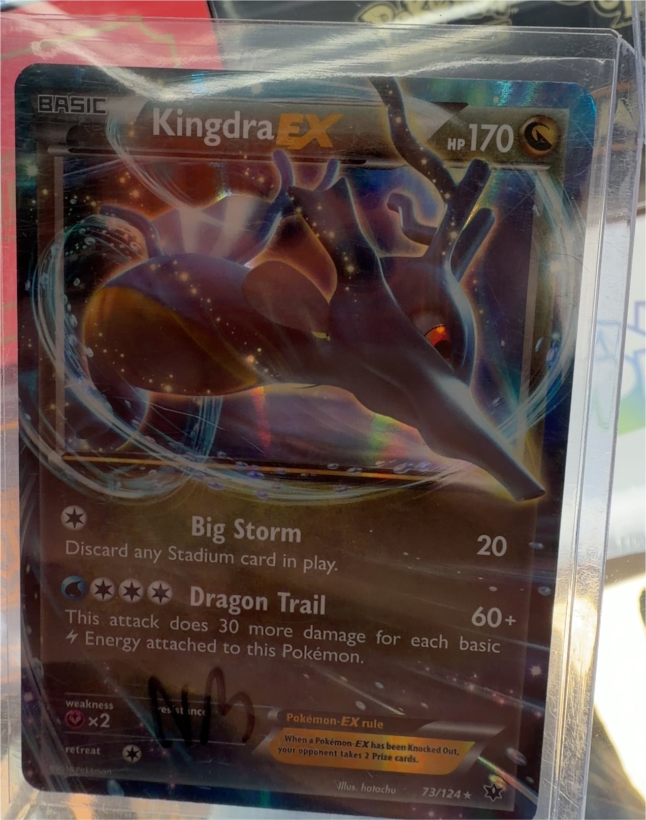 Pokemon Fates Collide #73 Kingdra EX — front