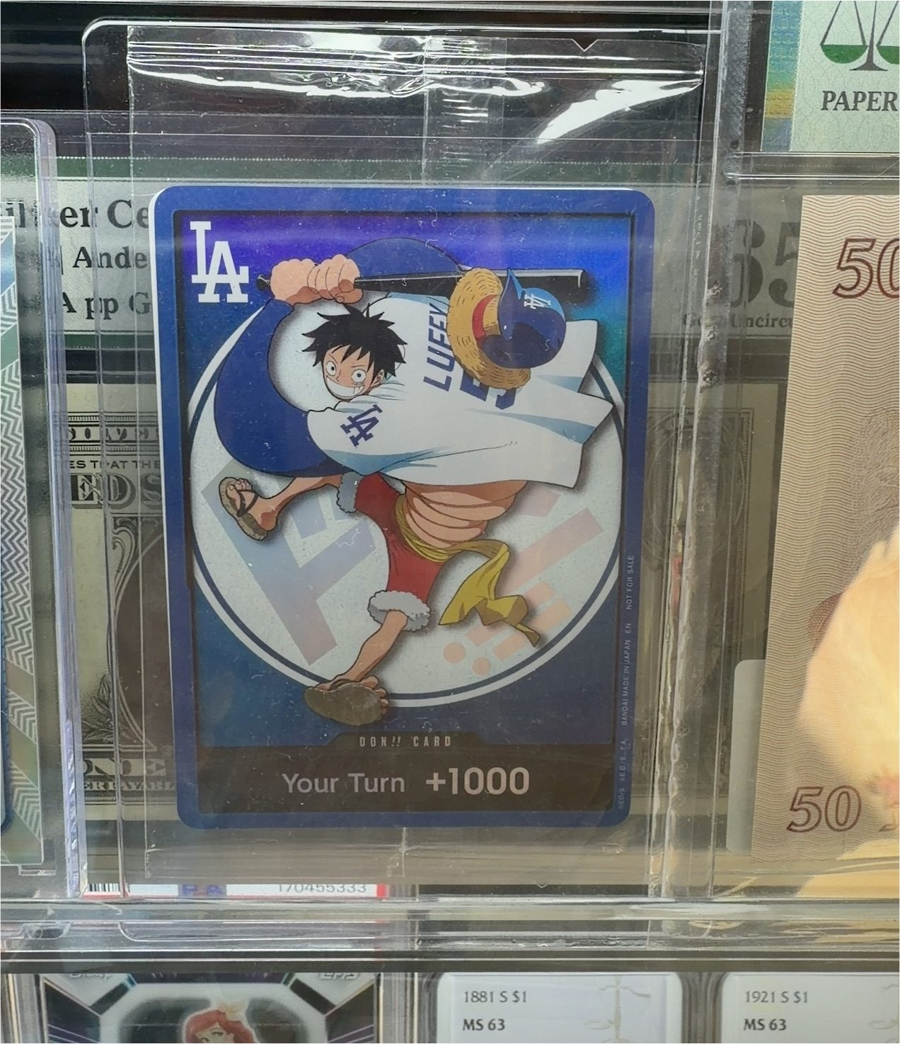 2026 One Piece Monkey D. Luffy Los Angeles Dodgers DON!! Card — front