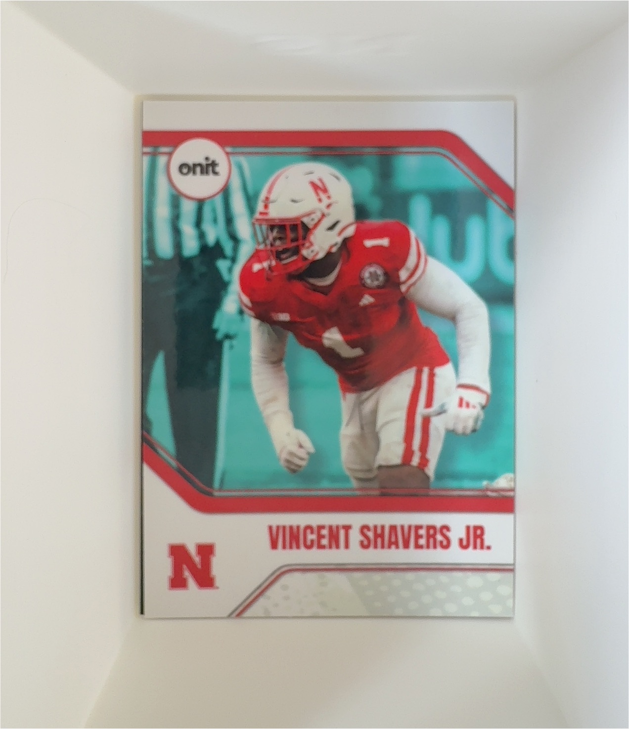 2025 ONIT Nebraska Cornhuskers #B-77 Vincent Shavers Jr. — front