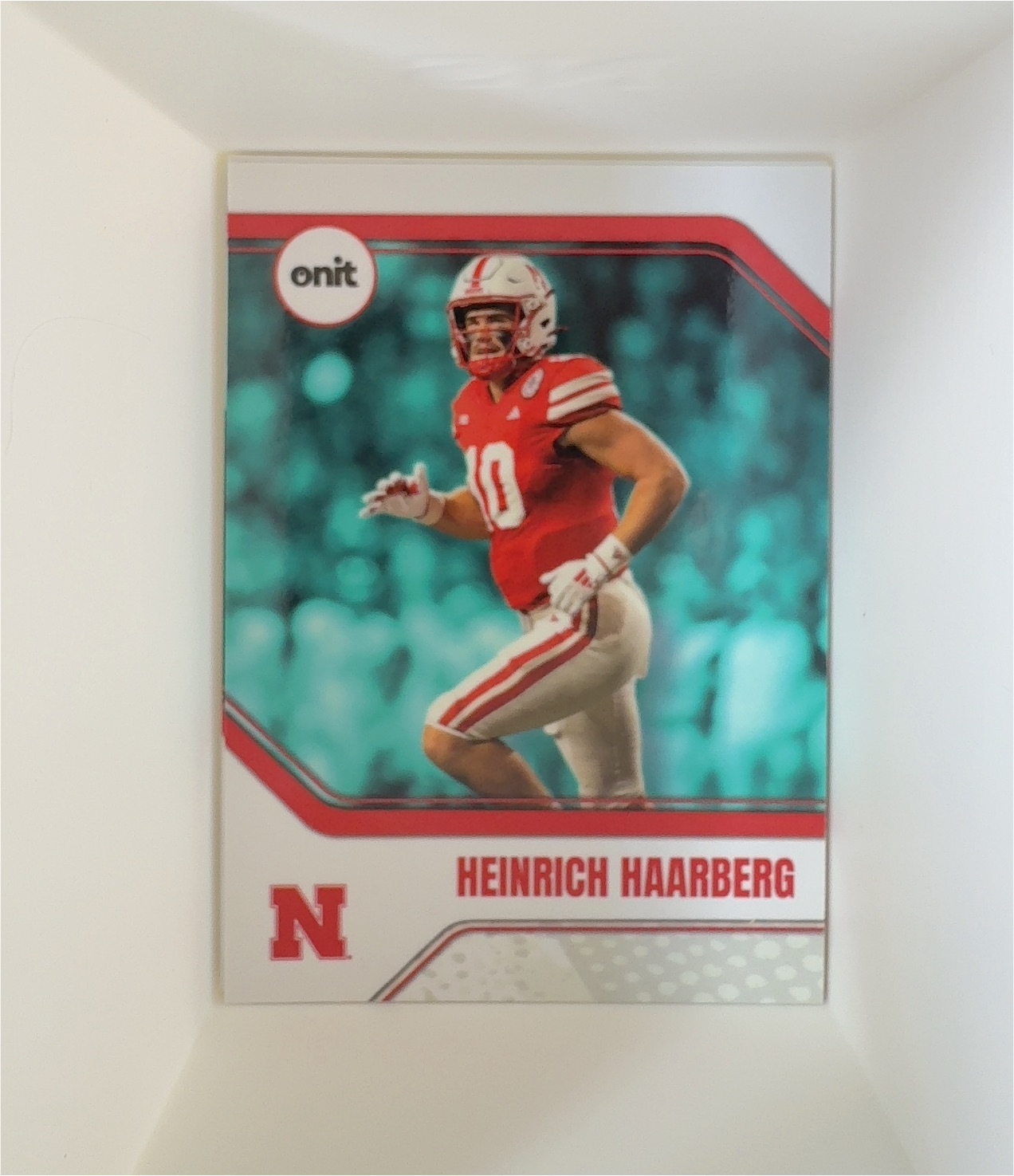 2025 Onit Nebraska Cornhuskers #B-34 Heinrich Haarberg — front