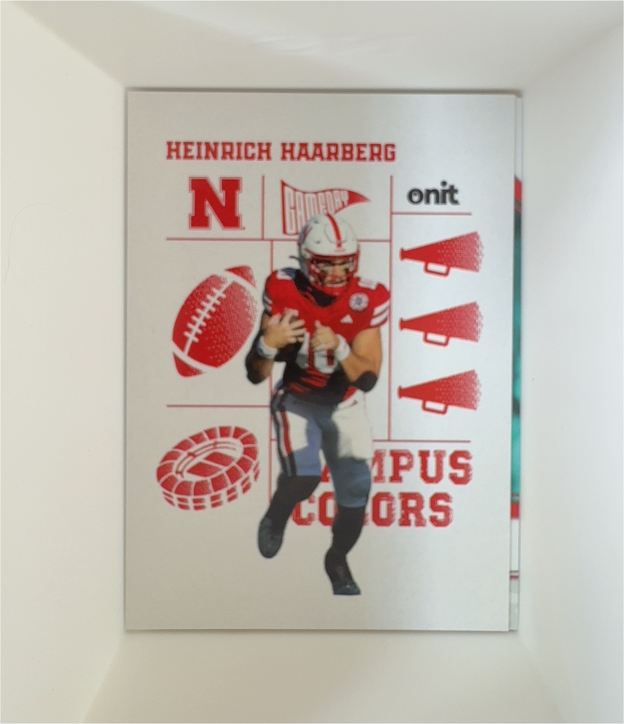 2025 Onit Athlete Nebraska Cornhuskers Heinrich Haarberg Campus Colors #CC-5 — front