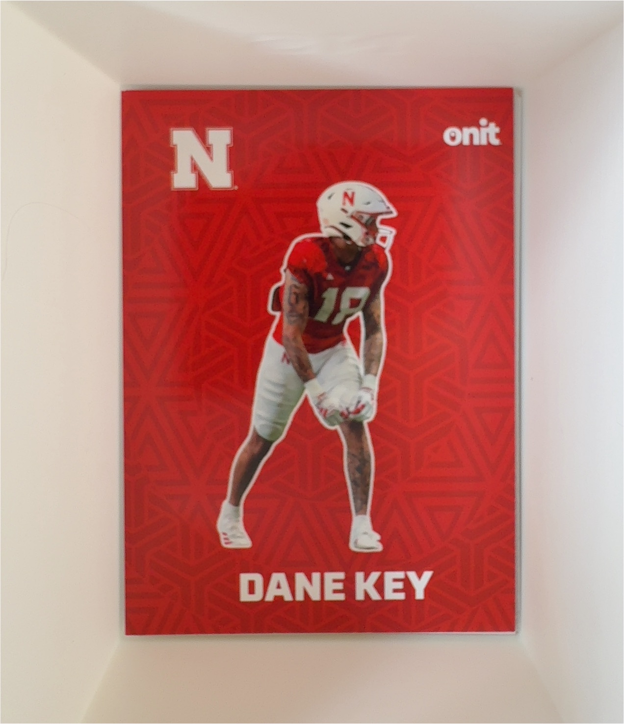 2025 Onit Nebraska Cornhuskers #F-6 Dane Key — front