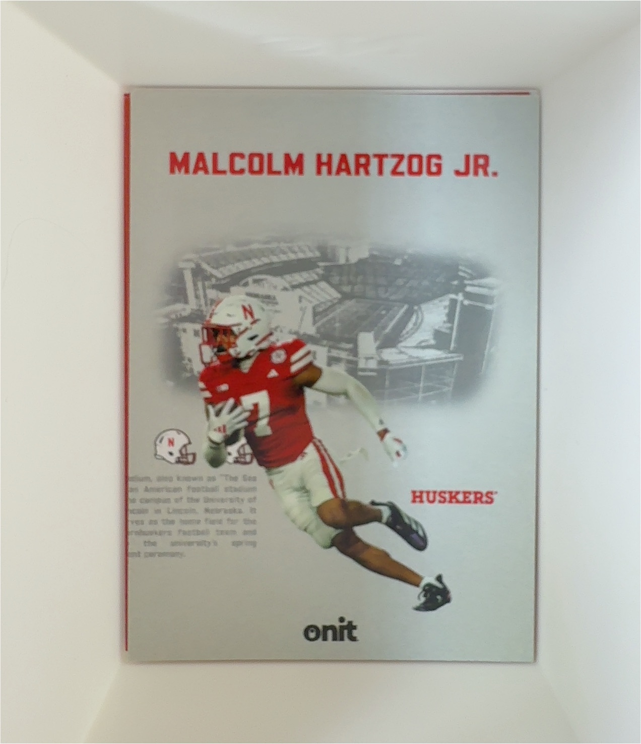 2025 Onit Vestige #VS-9 Malcolm Hartzog Jr. — front