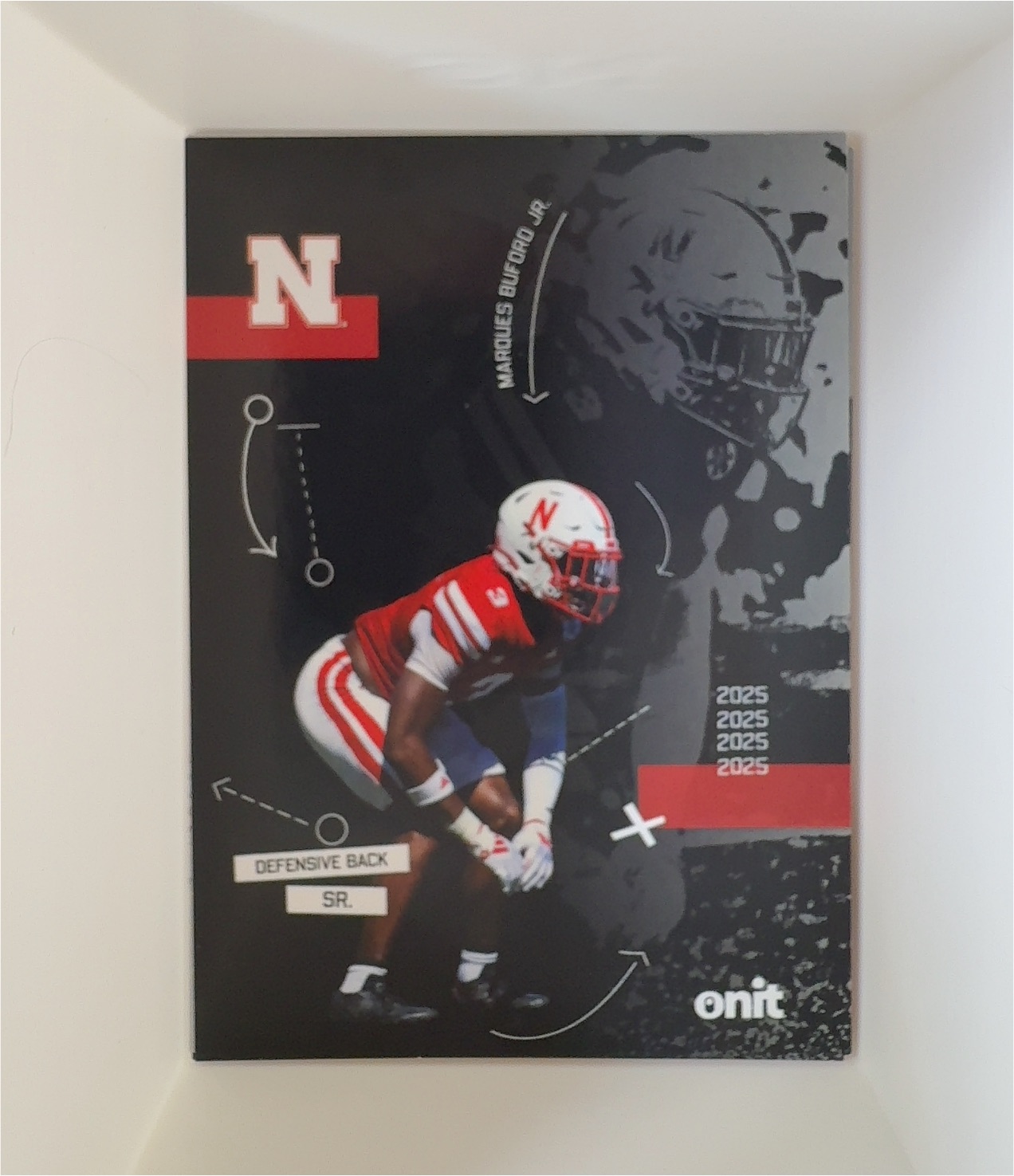 2025 Onit Nebraska Cornhuskers Silhouette #SIL-10 Marques Buford Jr. — front