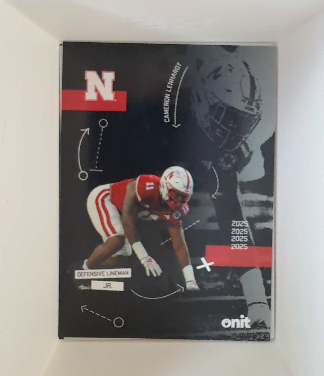 2025 Onit Nebraska Cornhuskers Football Cameron Lennard — front