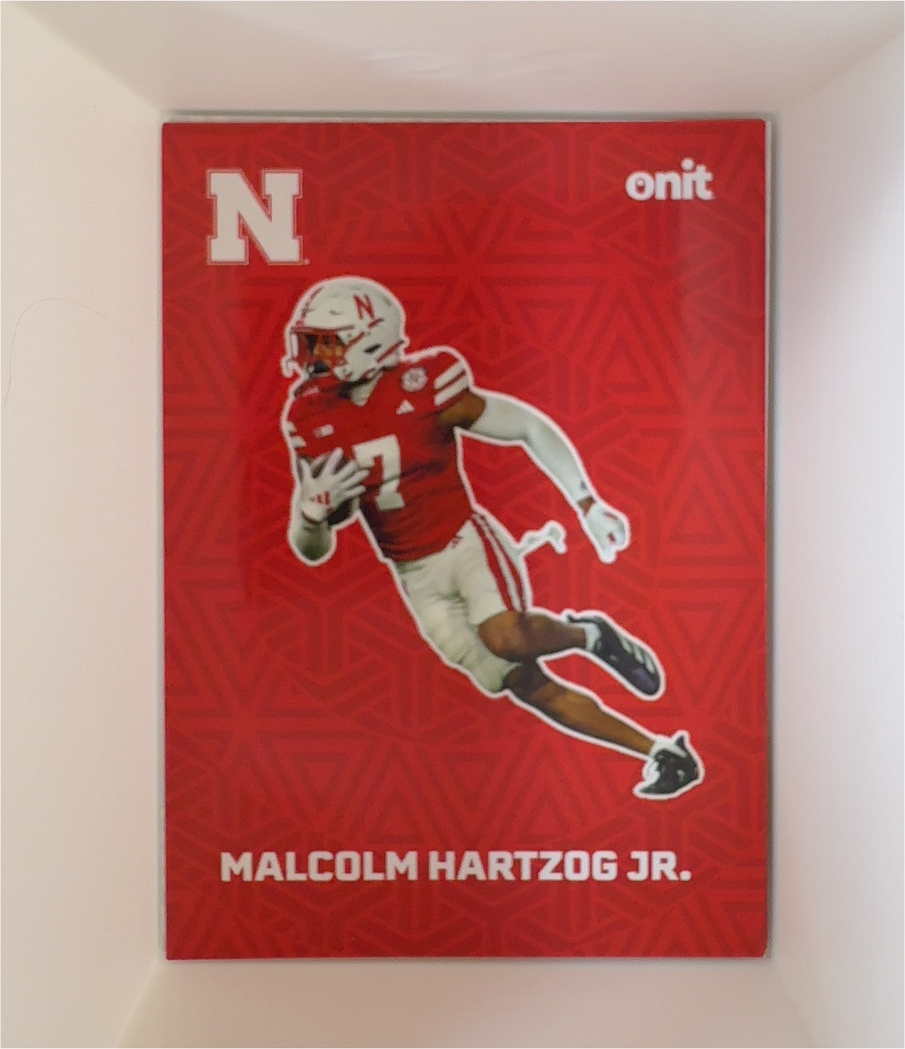 2025 Onit Nebraska Cornhuskers Malcolm Hartzog Jr Red Fusion #F-8 — front
