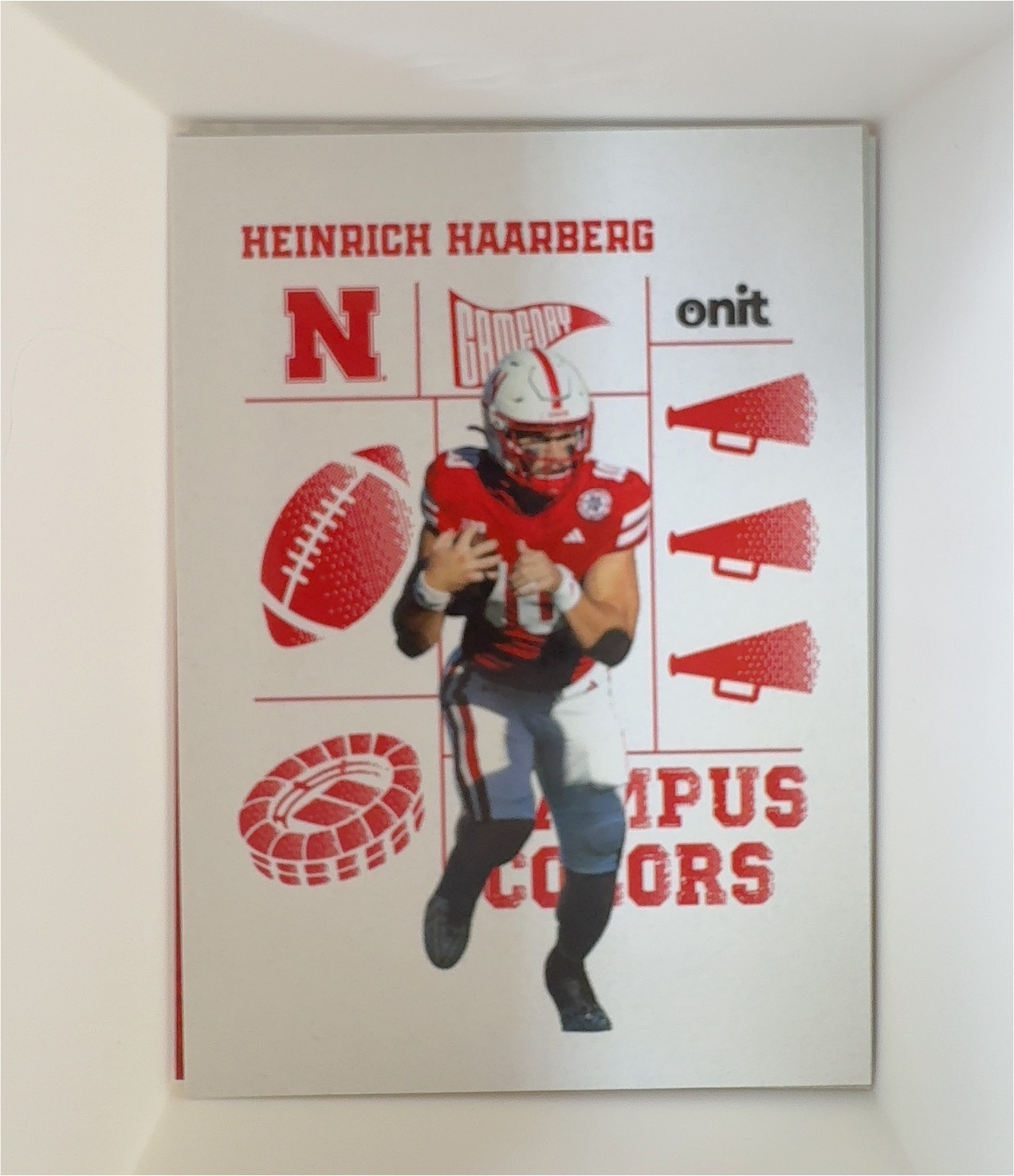 2025 Onit Nebraska Cornhuskers Heinrich Haarberg Campus Colors #CC-15 — front