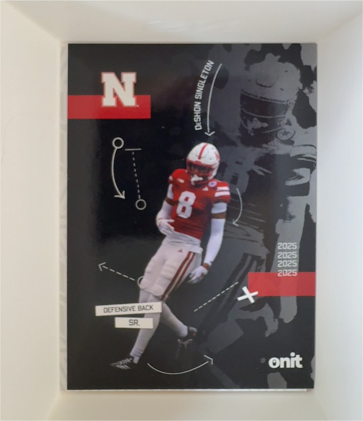 2025 Onit Football DeShon Singleton Silhouette Insert #SIL-3 Huskers — front